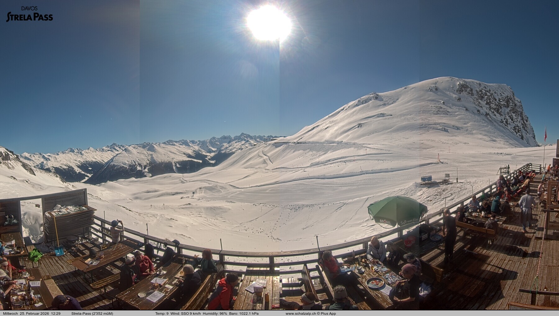 Archived image Webcam Schatzalp - Strela Pass