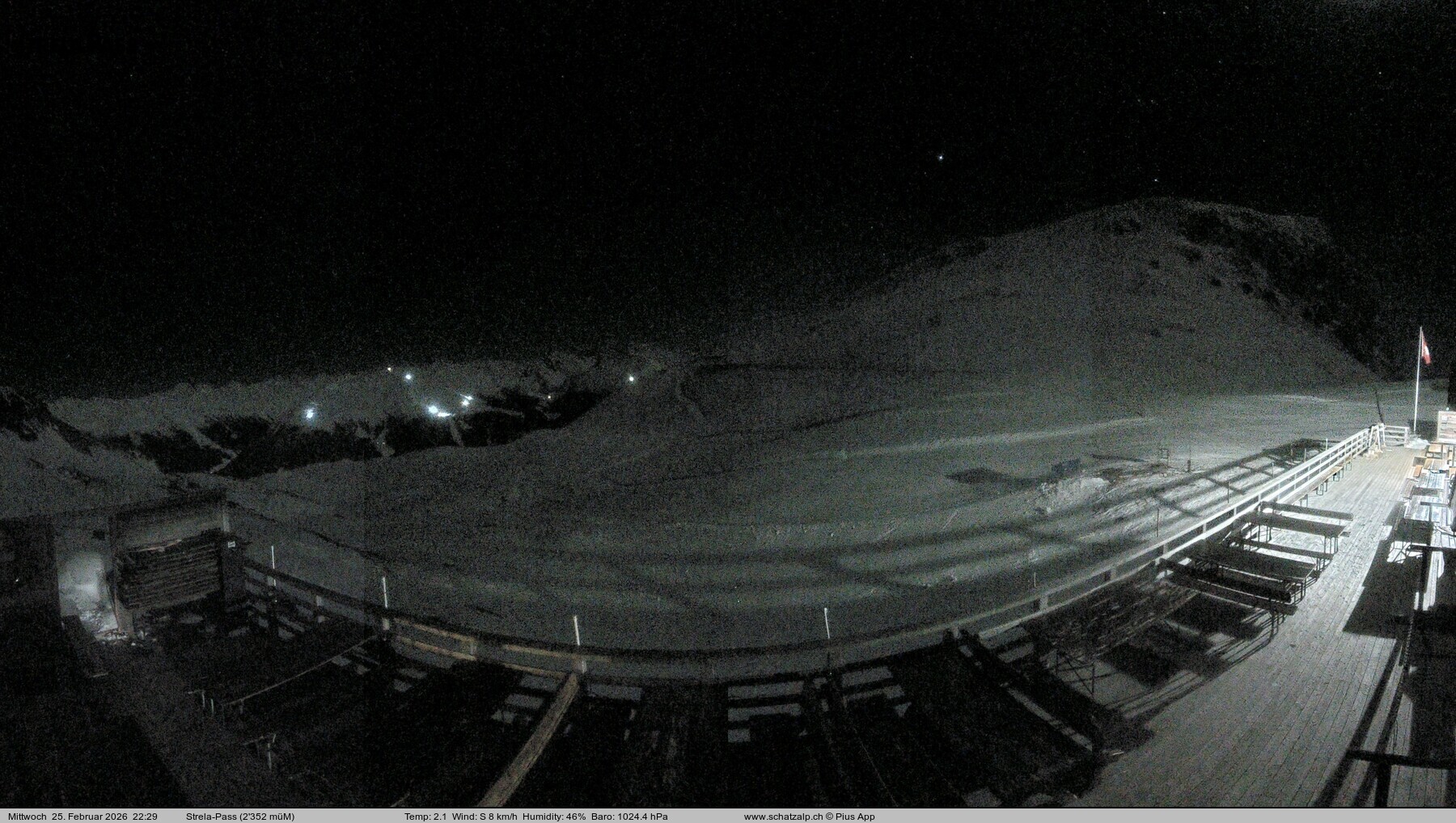Archiv Foto Webcam Restaurant Strela Pass Schatzalp