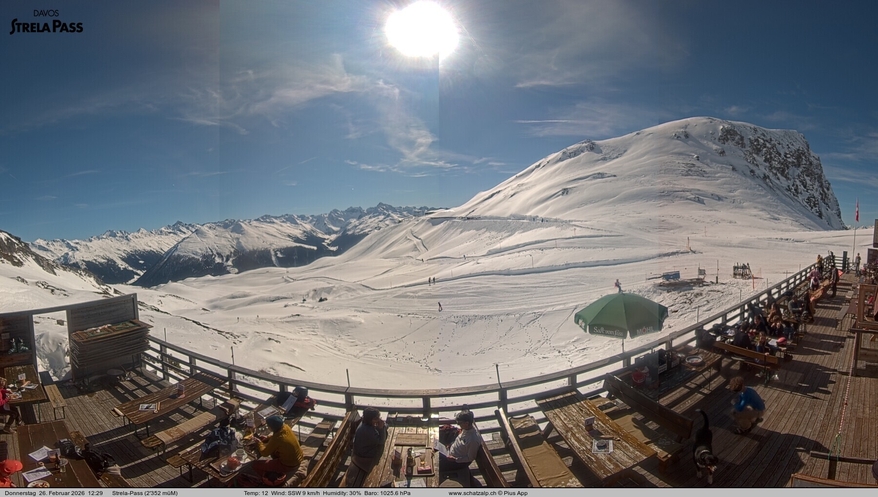 Archived image Webcam Schatzalp - Strela Pass