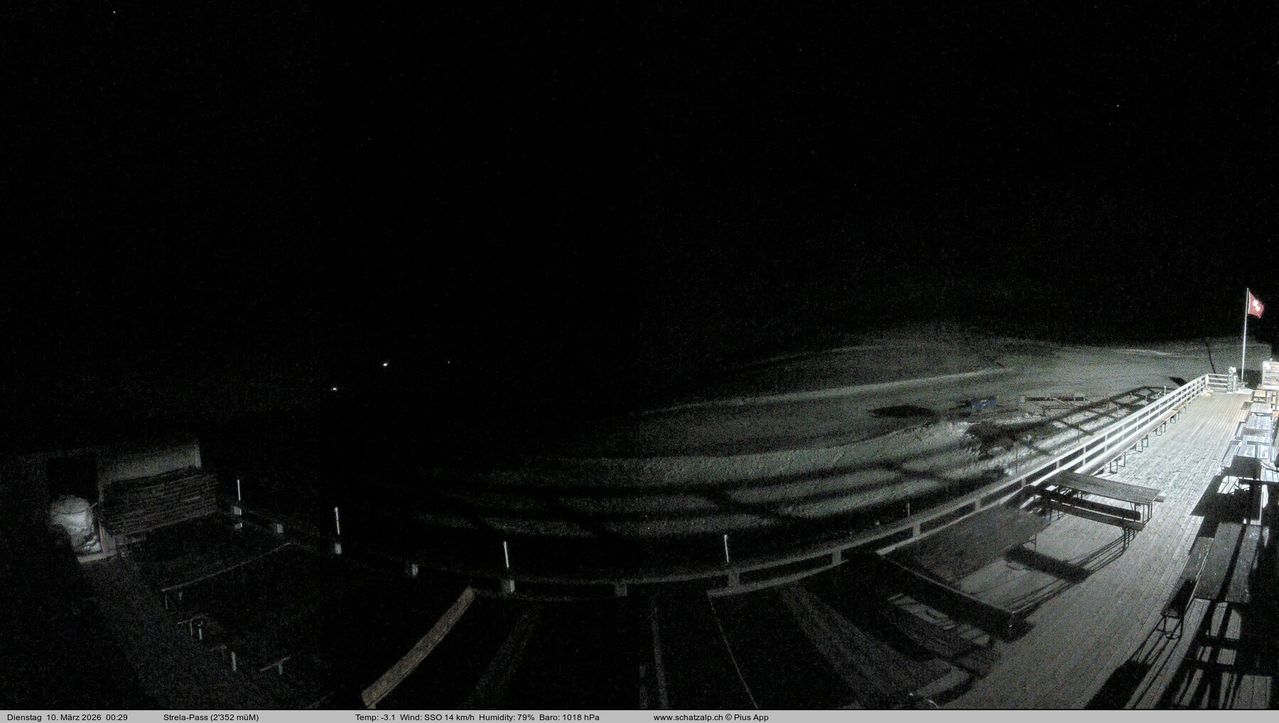 Archiv Foto Webcam Restaurant Strela Pass Schatzalp