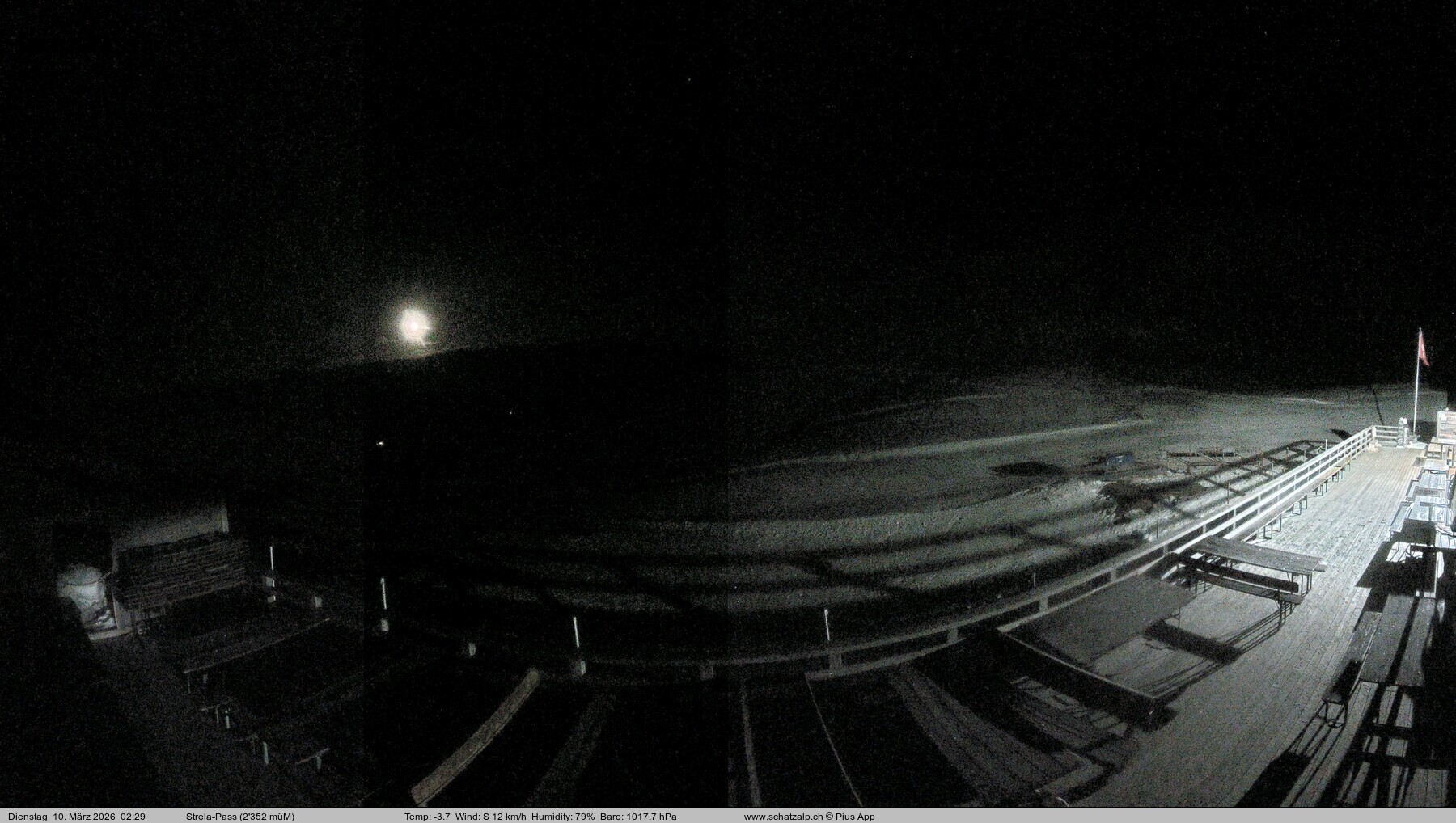 Archiv Foto Webcam Restaurant Strela Pass Schatzalp