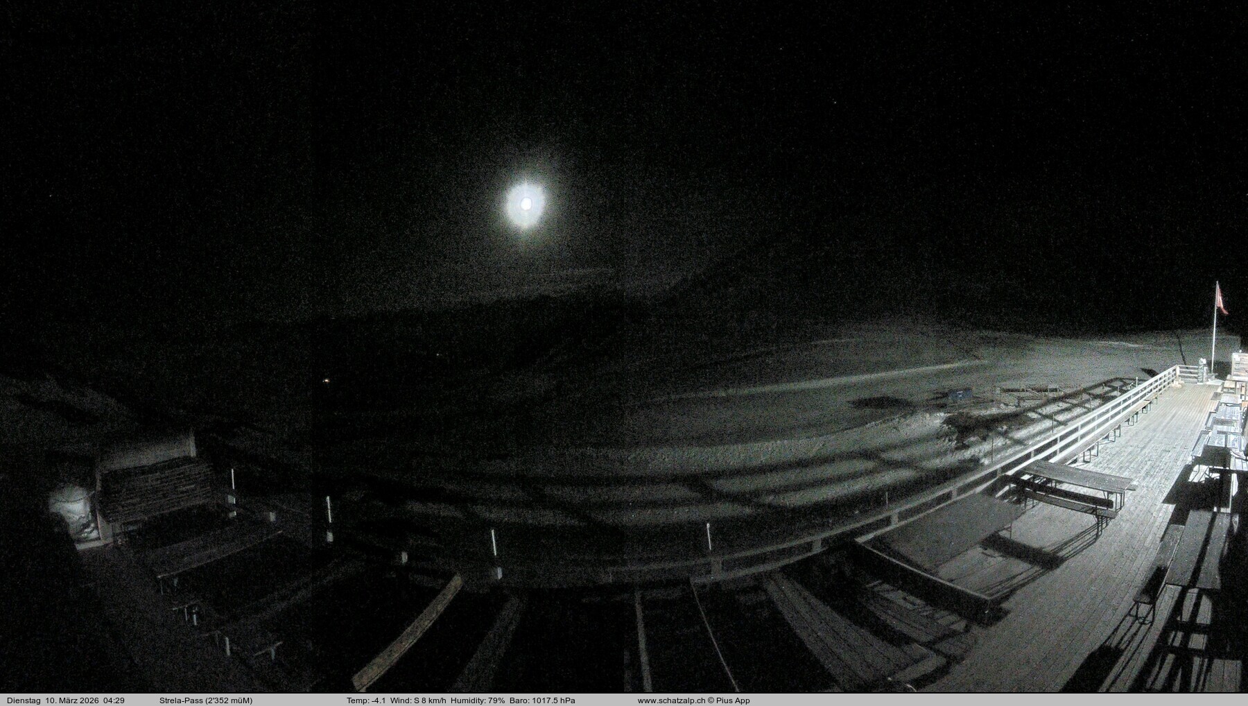 Archiv Foto Webcam Restaurant Strela Pass Schatzalp