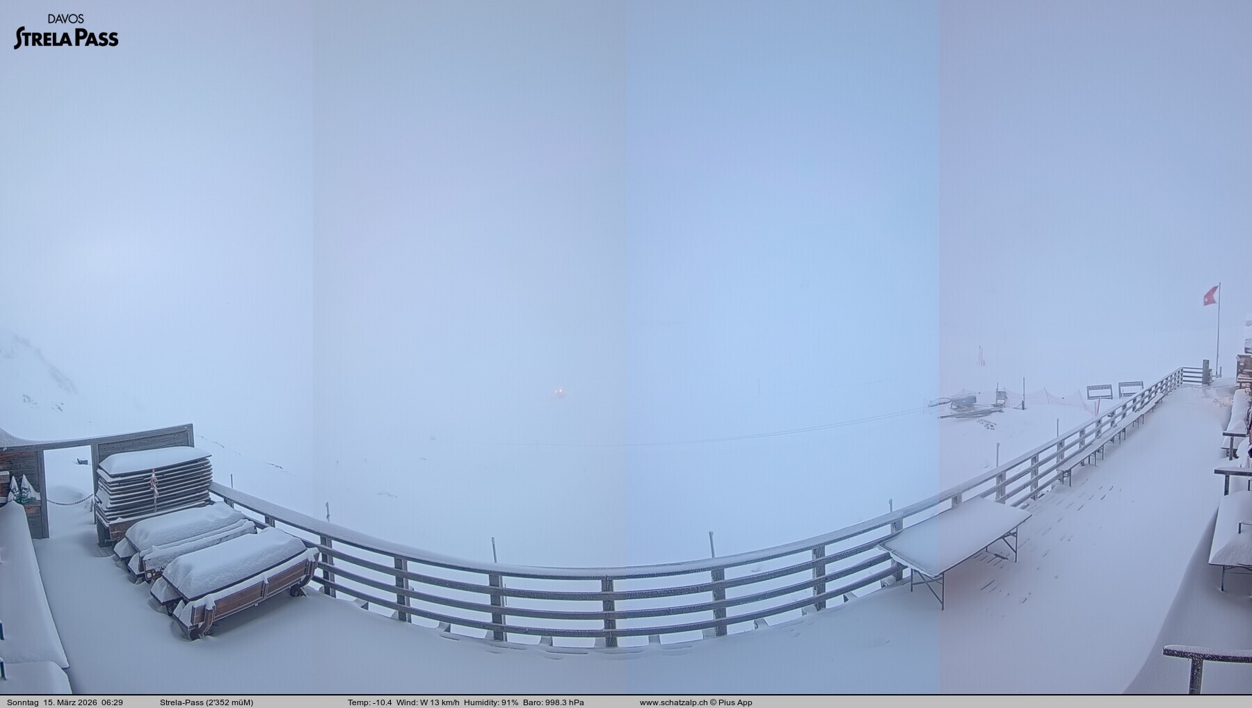 Archived image Webcam Schatzalp - Strela Pass