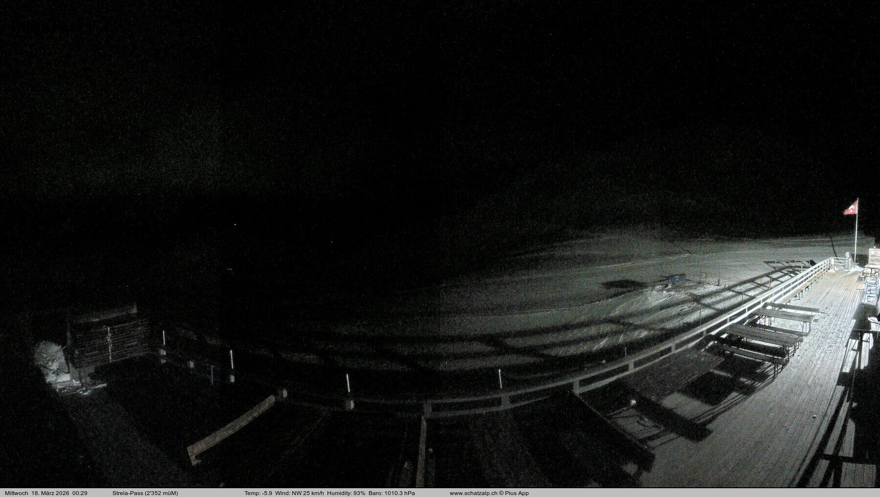 Archiv Foto Webcam Restaurant Strela Pass Schatzalp