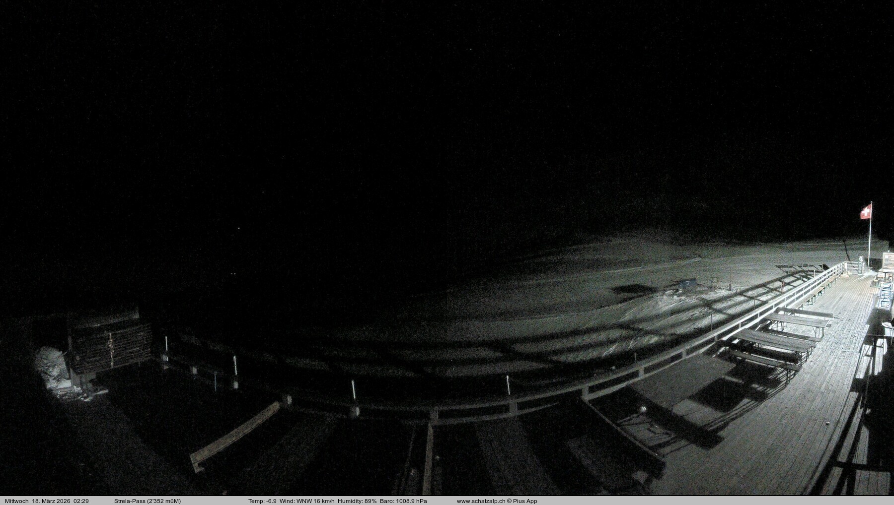 Archived image Webcam Schatzalp - Strela Pass