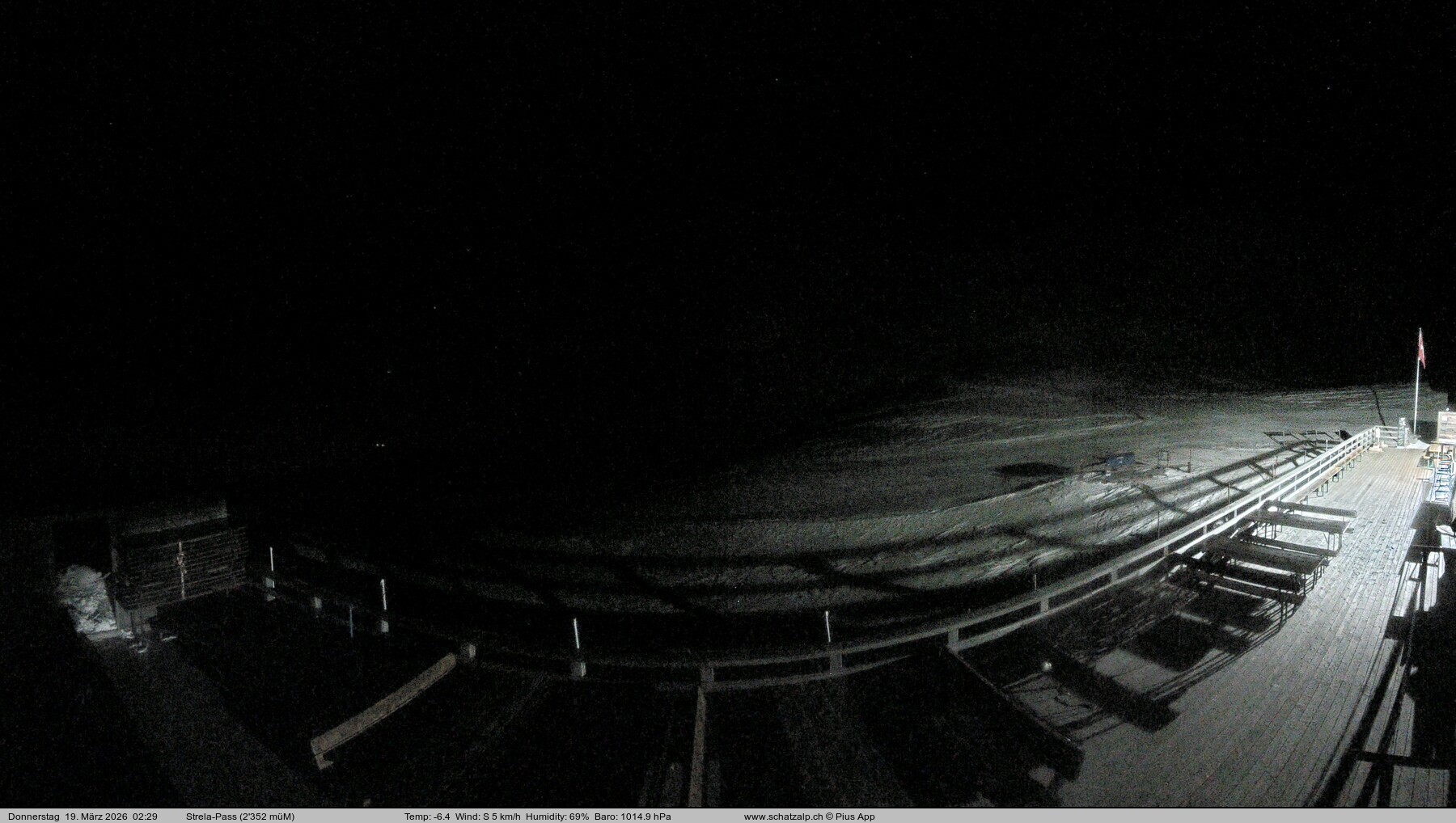 Archiv Foto Webcam Restaurant Strela Pass Schatzalp