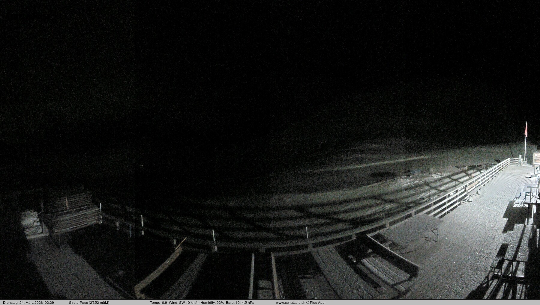 Archiv Foto Webcam Restaurant Strela Pass Schatzalp