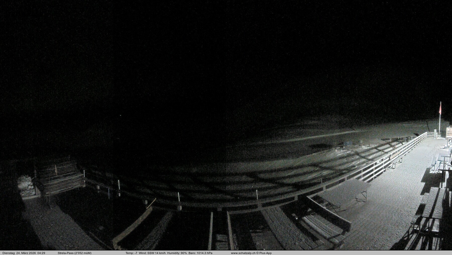 Archiv Foto Webcam Restaurant Strela Pass Schatzalp