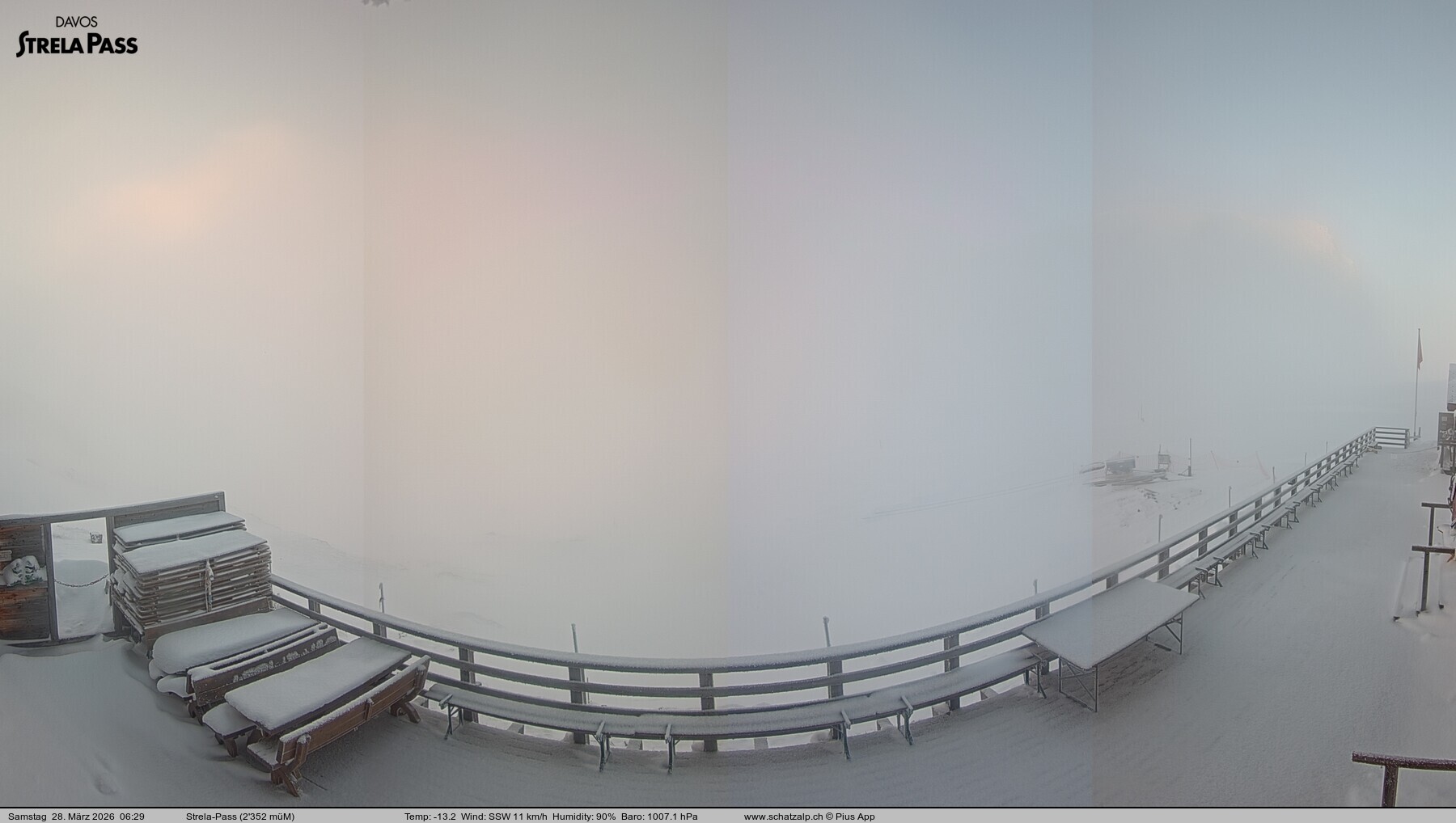 Archived image Webcam Schatzalp - Strela Pass