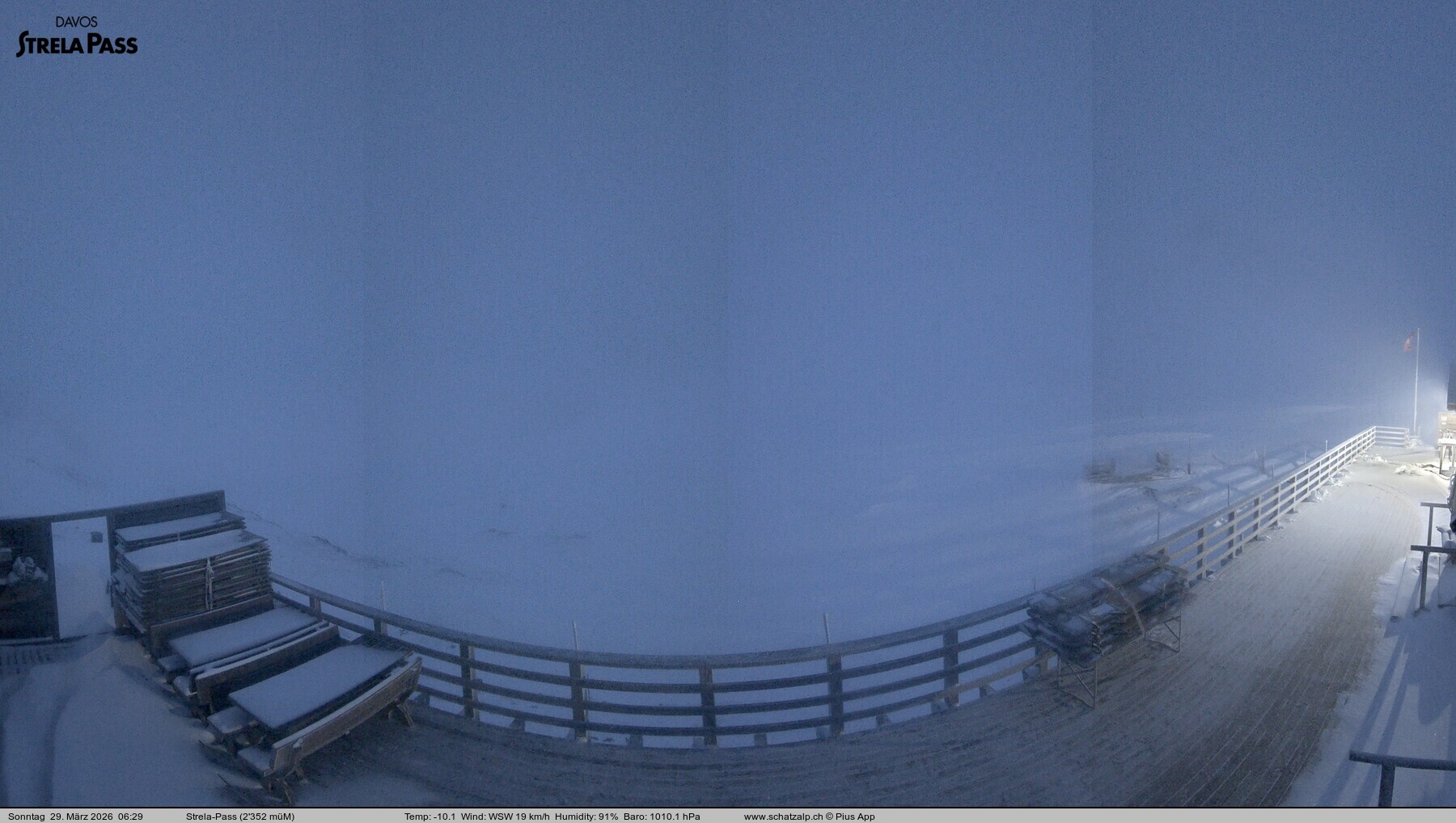 Archived image Webcam Schatzalp - Strela Pass