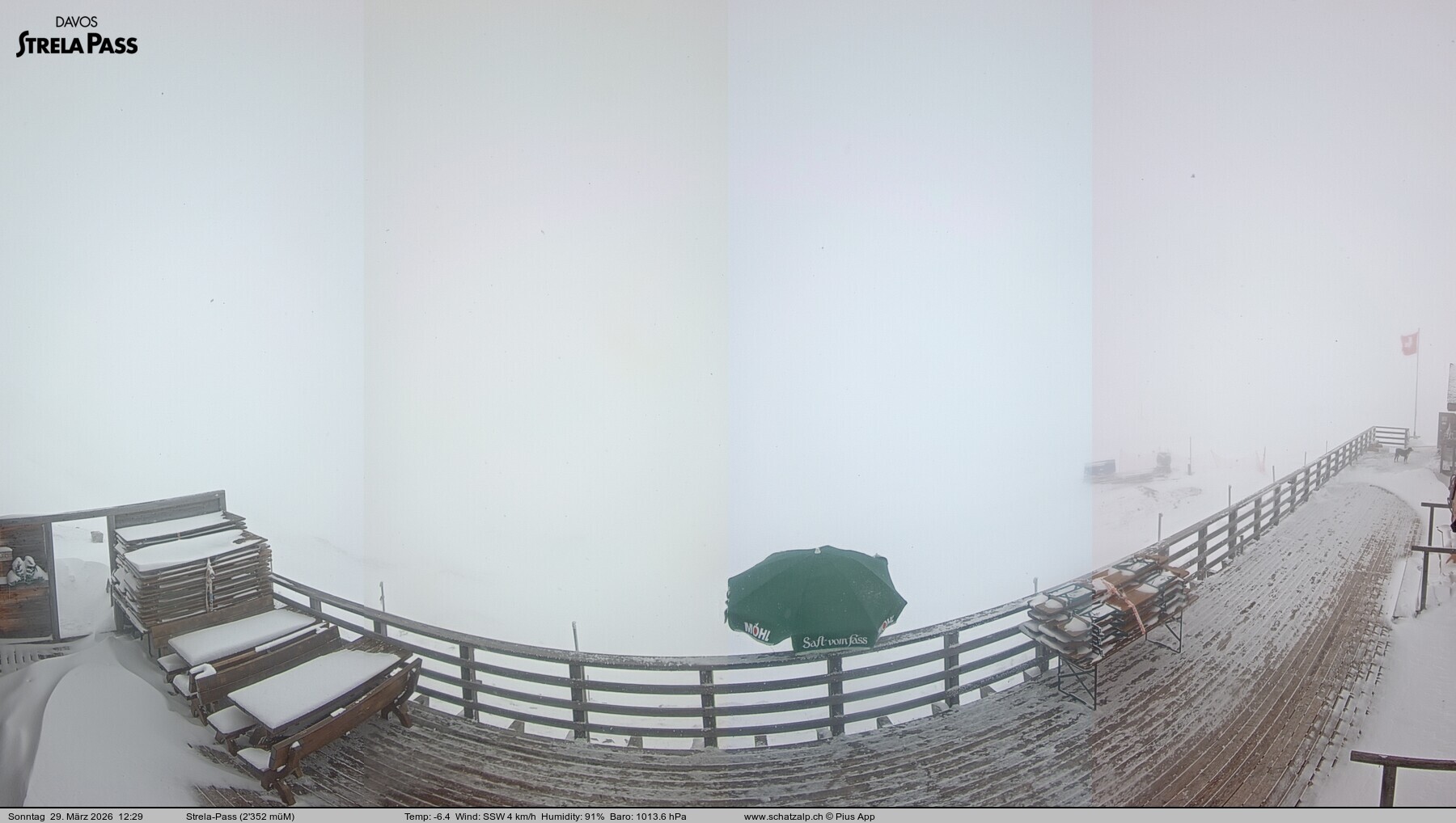 Archived image Webcam Schatzalp - Strela Pass