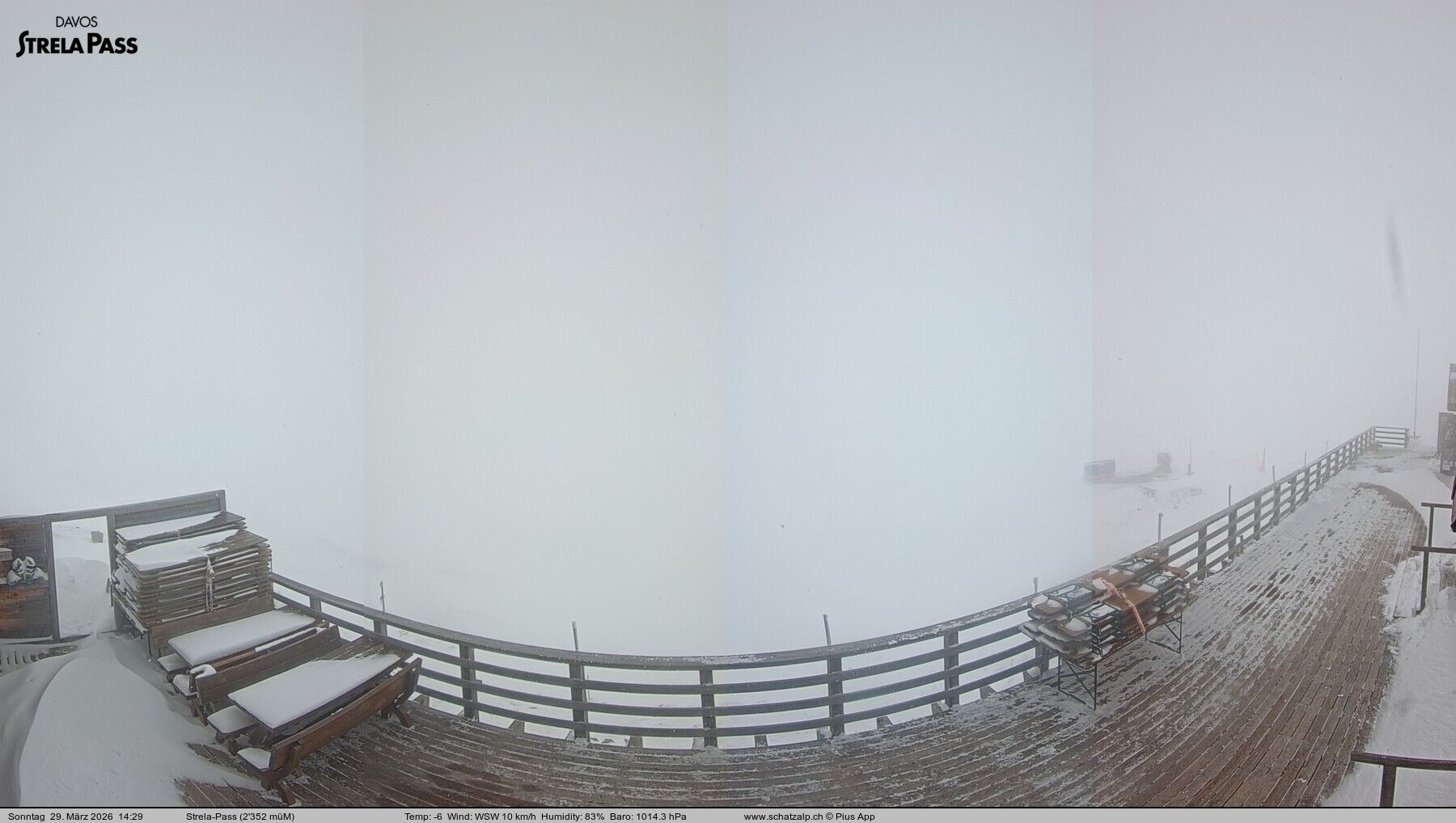 Archived image Webcam Schatzalp - Strela Pass