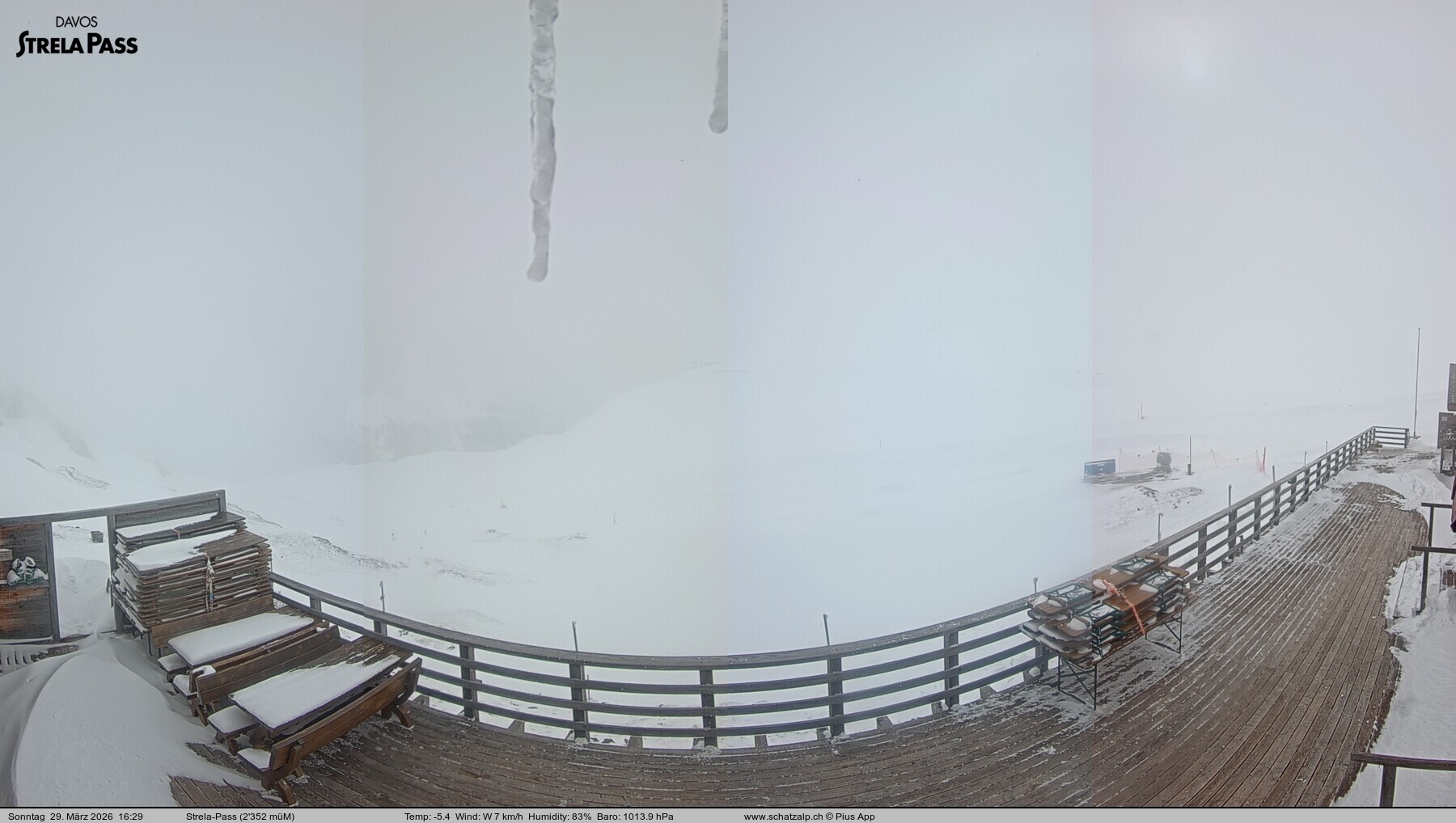 Archived image Webcam Schatzalp - Strela Pass