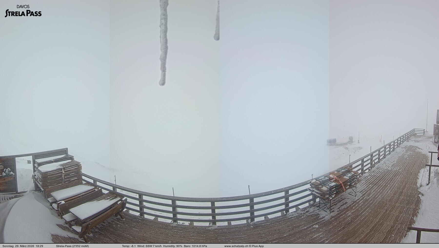 Archived image Webcam Schatzalp - Strela Pass