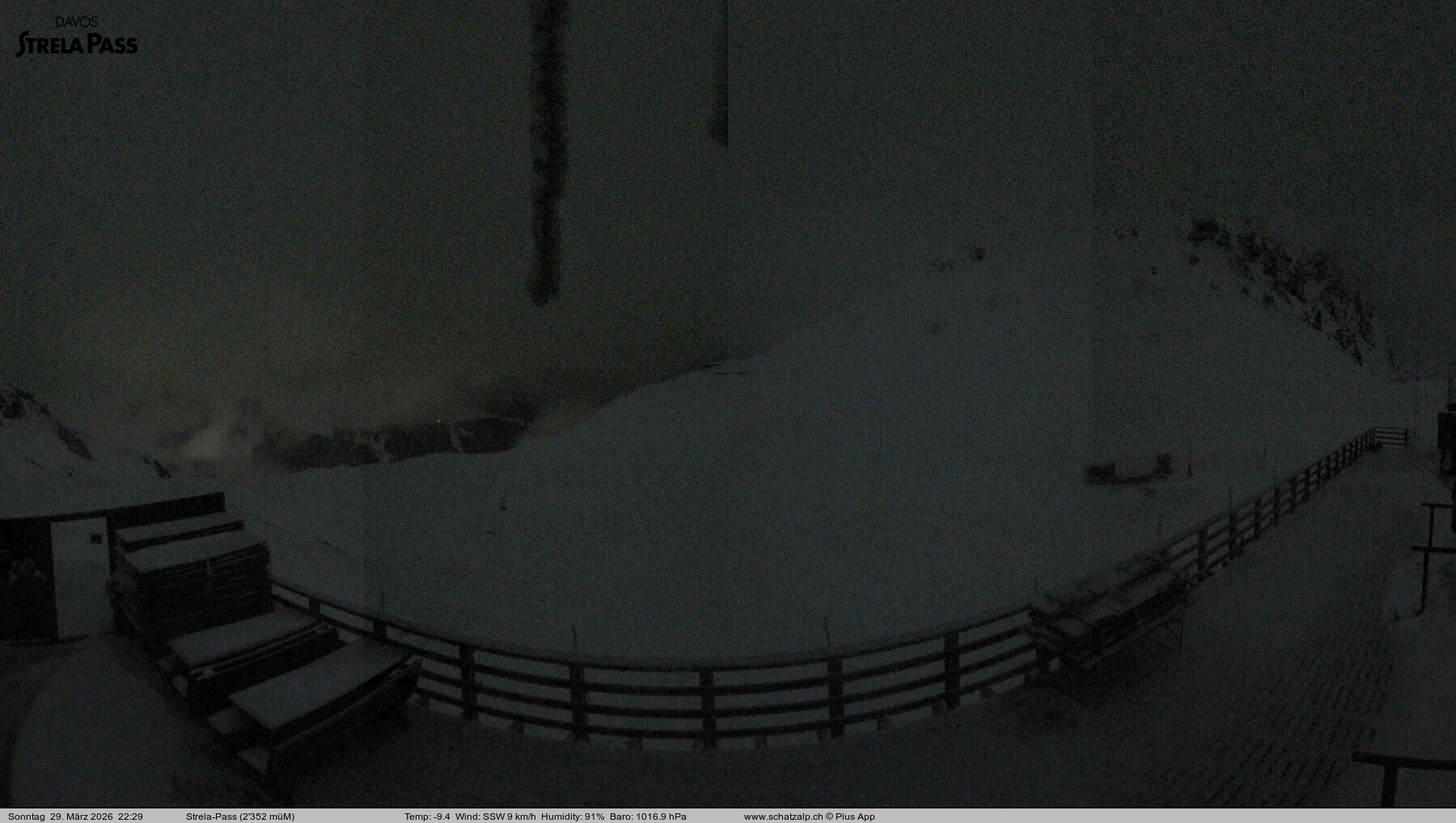Archiv Foto Webcam Restaurant Strela Pass Schatzalp