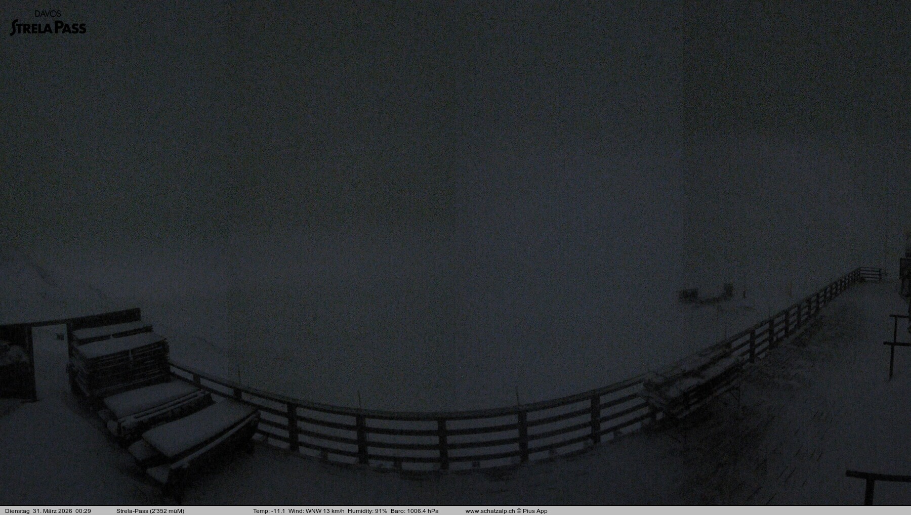 Archiv Foto Webcam Restaurant Strela Pass Schatzalp