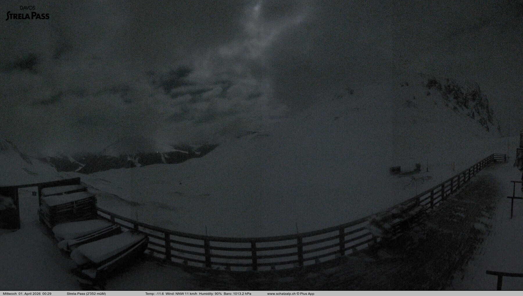 Archiv Foto Webcam Restaurant Strela Pass Schatzalp