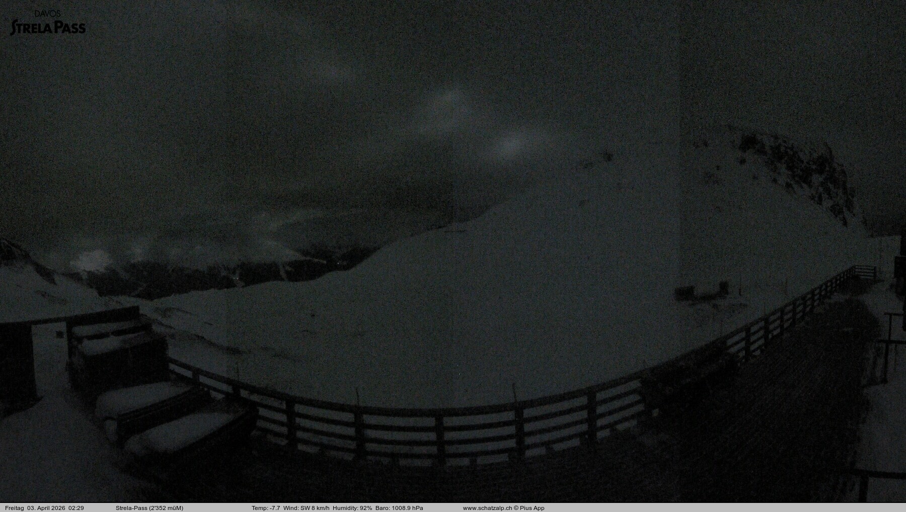 Archived image Webcam Schatzalp - Strela Pass