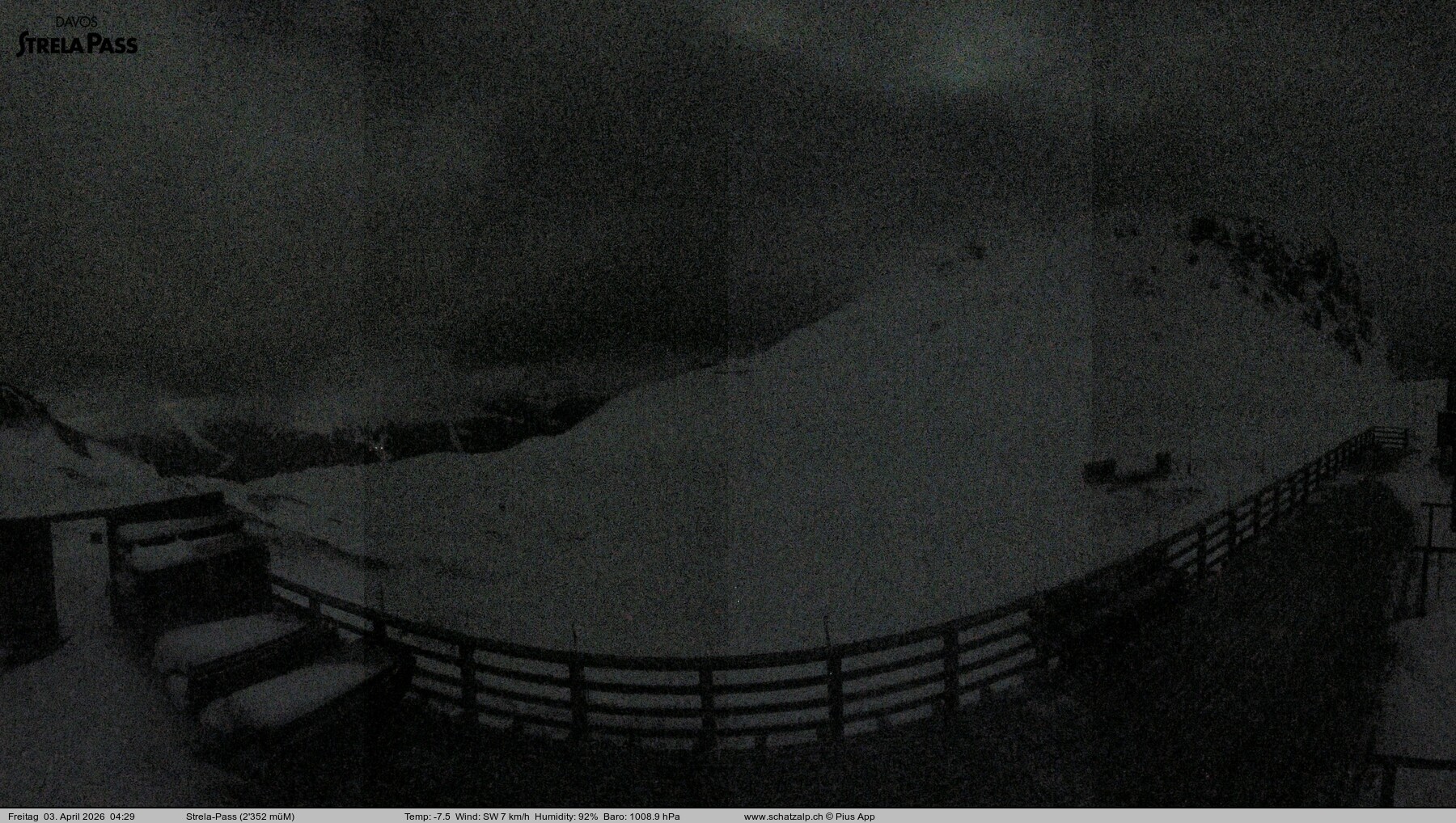 Archived image Webcam Schatzalp - Strela Pass