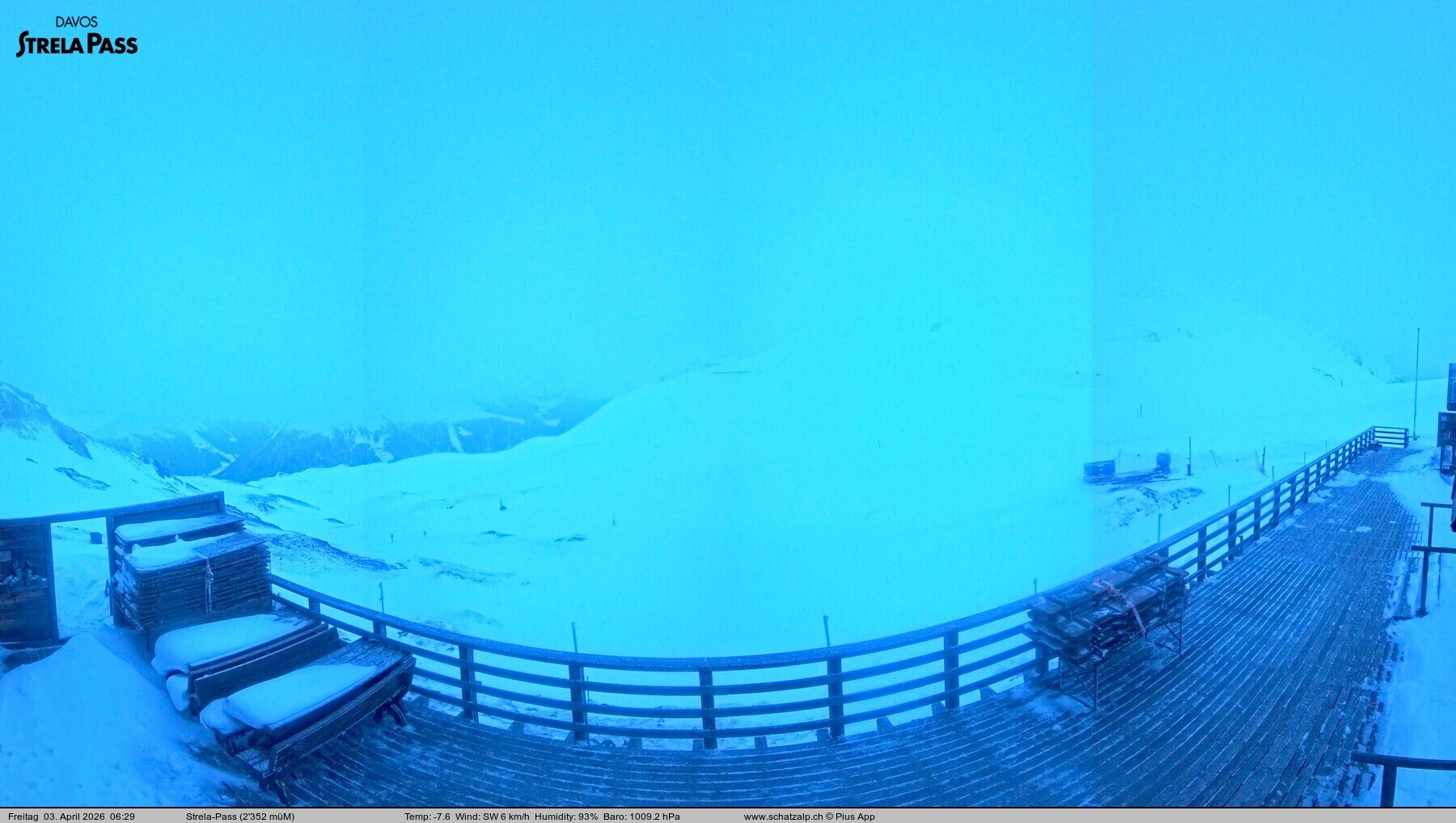 Archiv Foto Webcam Restaurant Strela Pass Schatzalp