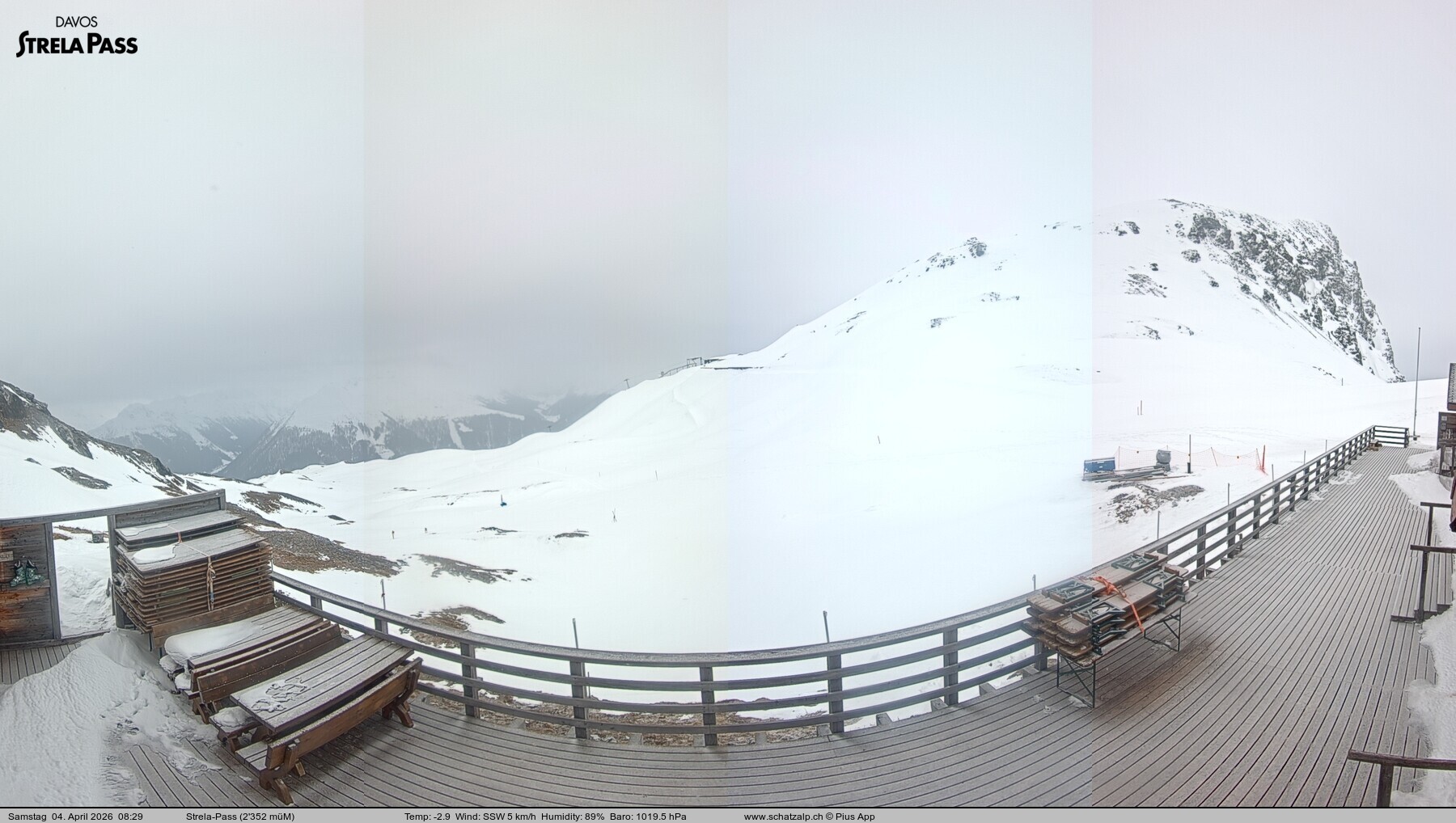 Archiv Foto Webcam Restaurant Strela Pass Schatzalp