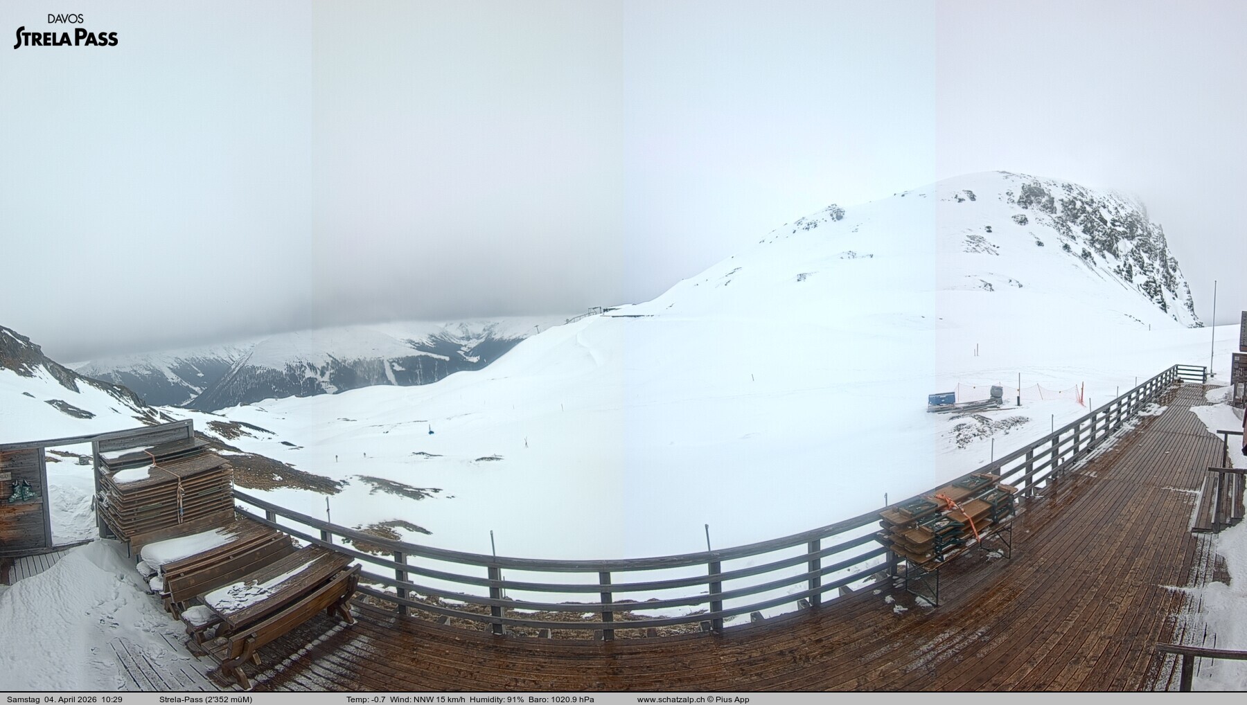 Archived image Webcam Schatzalp - Strela Pass