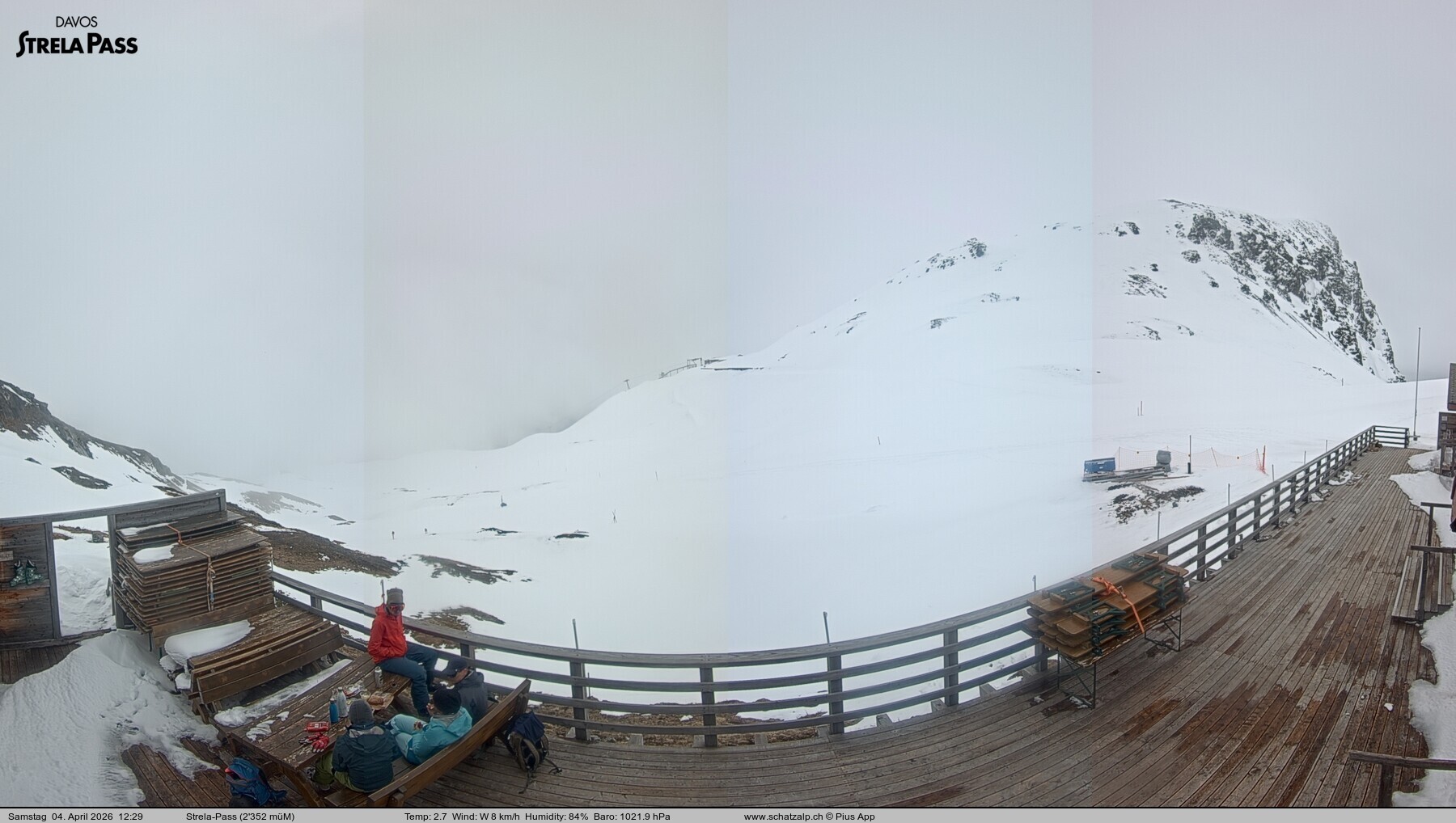 Archived image Webcam Schatzalp - Strela Pass