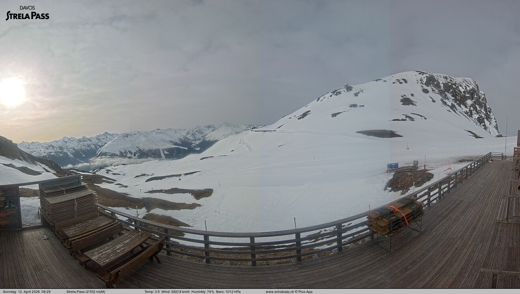 Archived image Webcam Schatzalp - Strela Pass