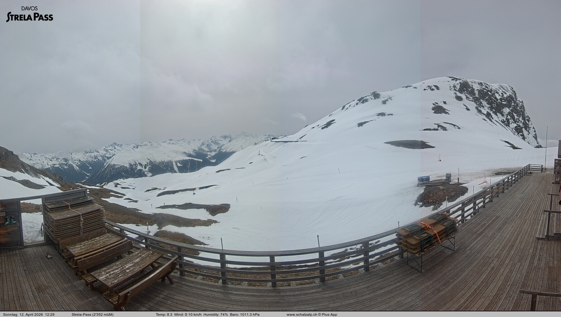 Archived image Webcam Schatzalp - Strela Pass