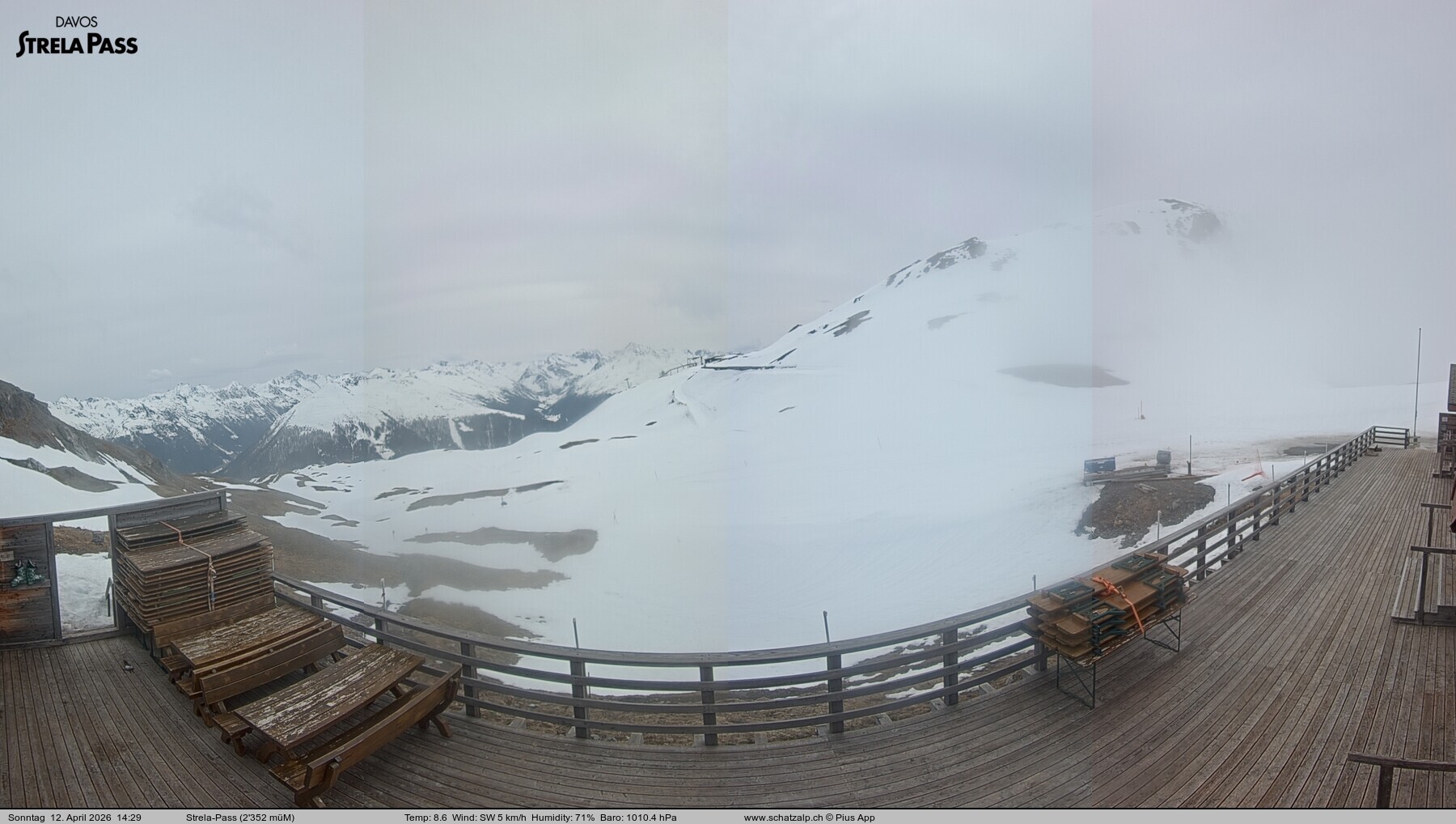 Archived image Webcam Schatzalp - Strela Pass