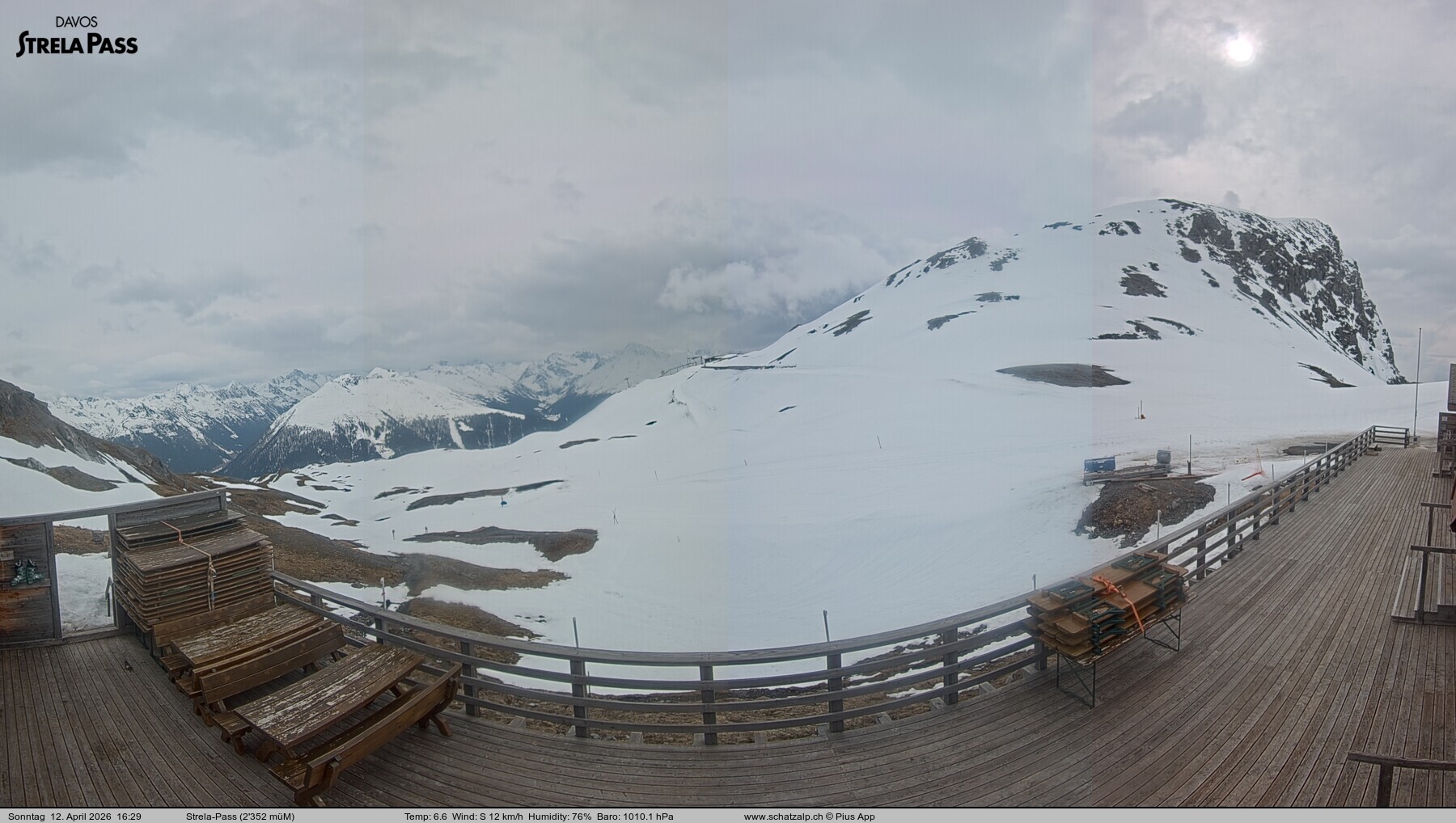 Archived image Webcam Schatzalp - Strela Pass