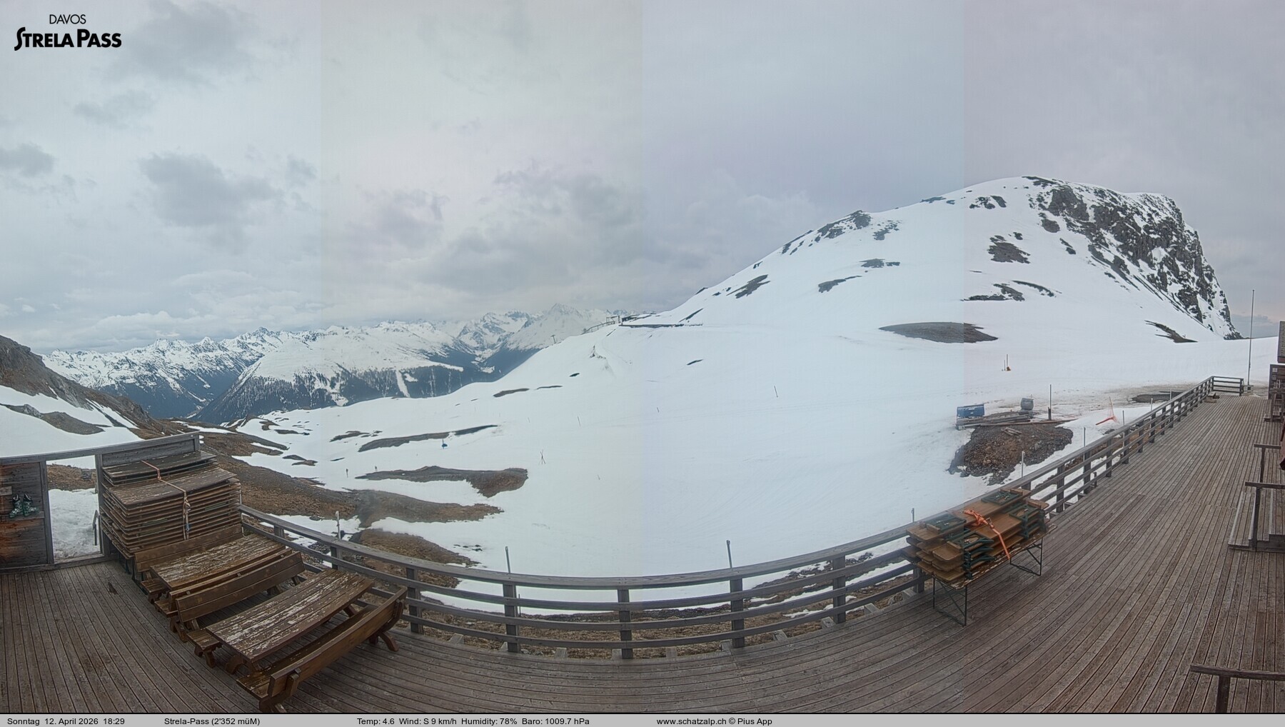 Archived image Webcam Schatzalp - Strela Pass
