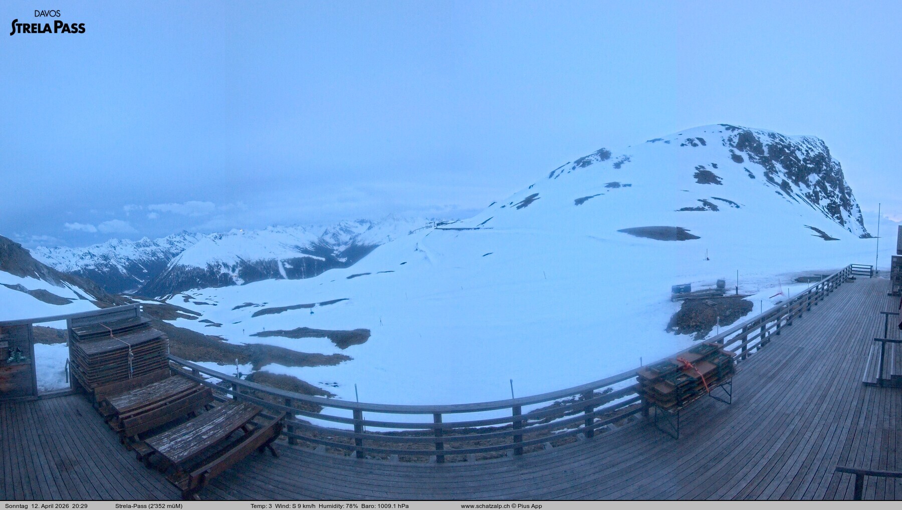 Archived image Webcam Schatzalp - Strela Pass