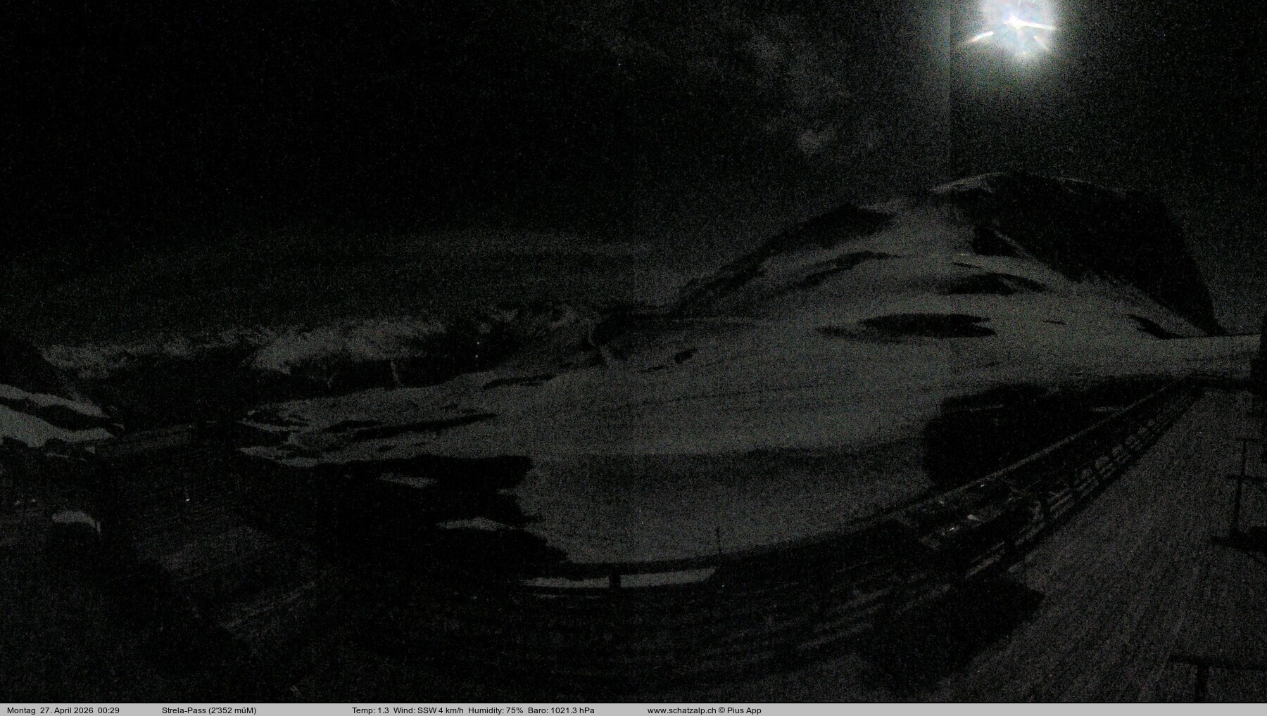 Archived image Webcam Schatzalp - Strela Pass
