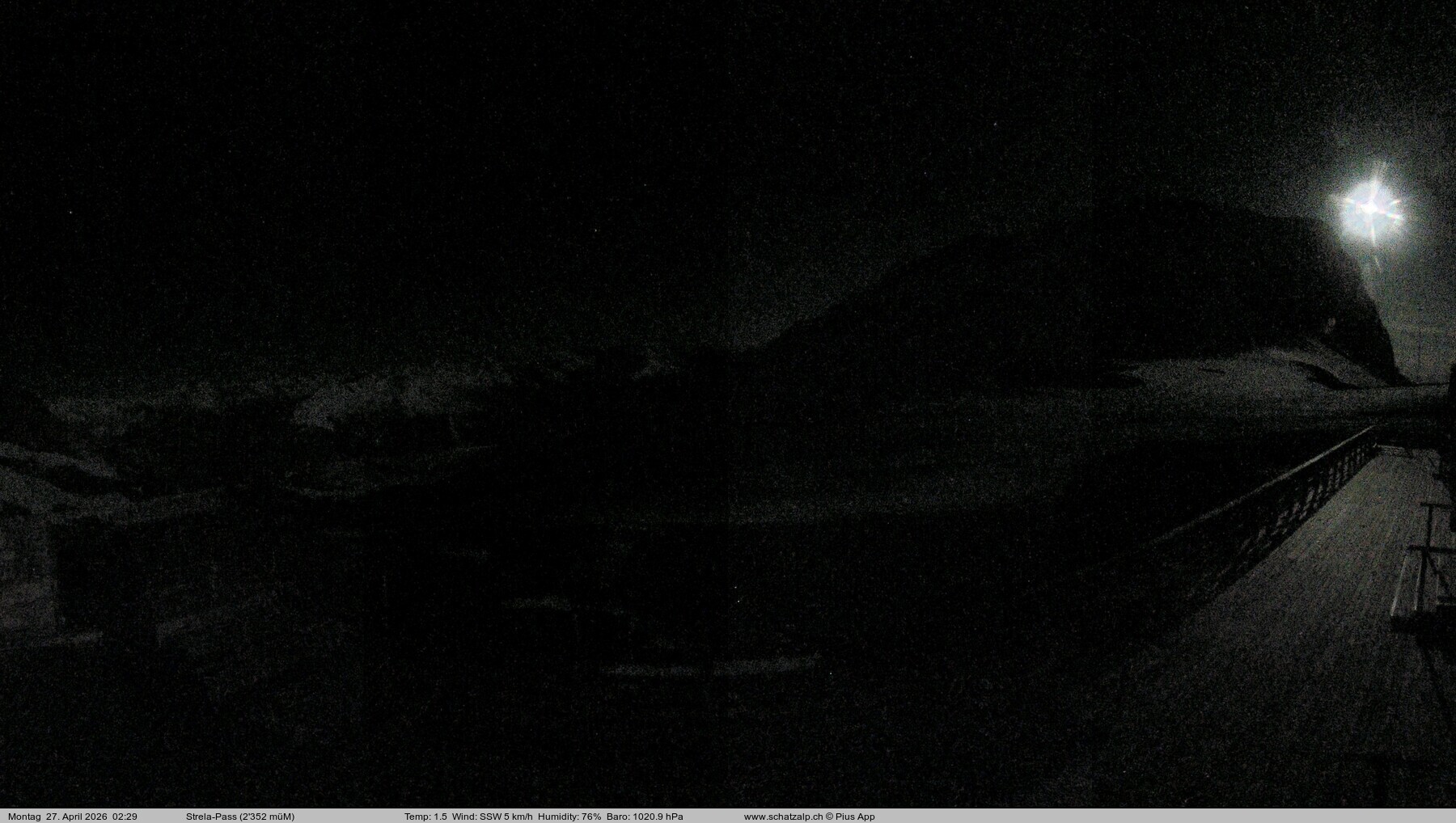 Archived image Webcam Schatzalp - Strela Pass