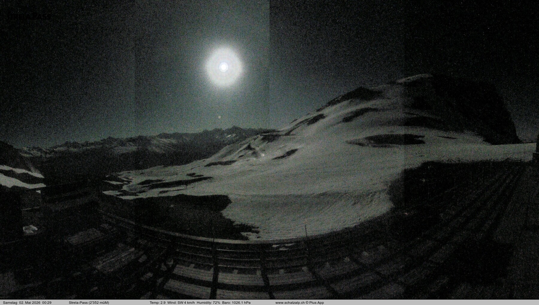 Archiv Foto Webcam Restaurant Strela Pass Schatzalp
