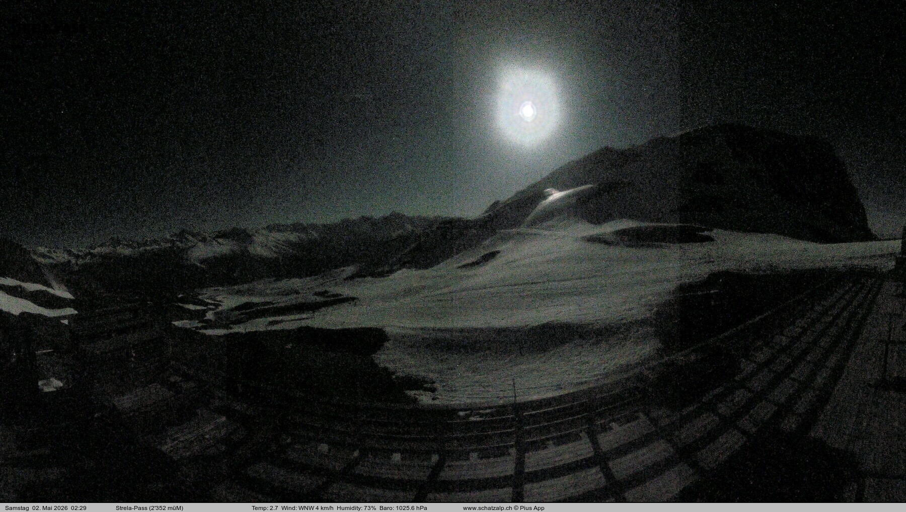 Archiv Foto Webcam Restaurant Strela Pass Schatzalp