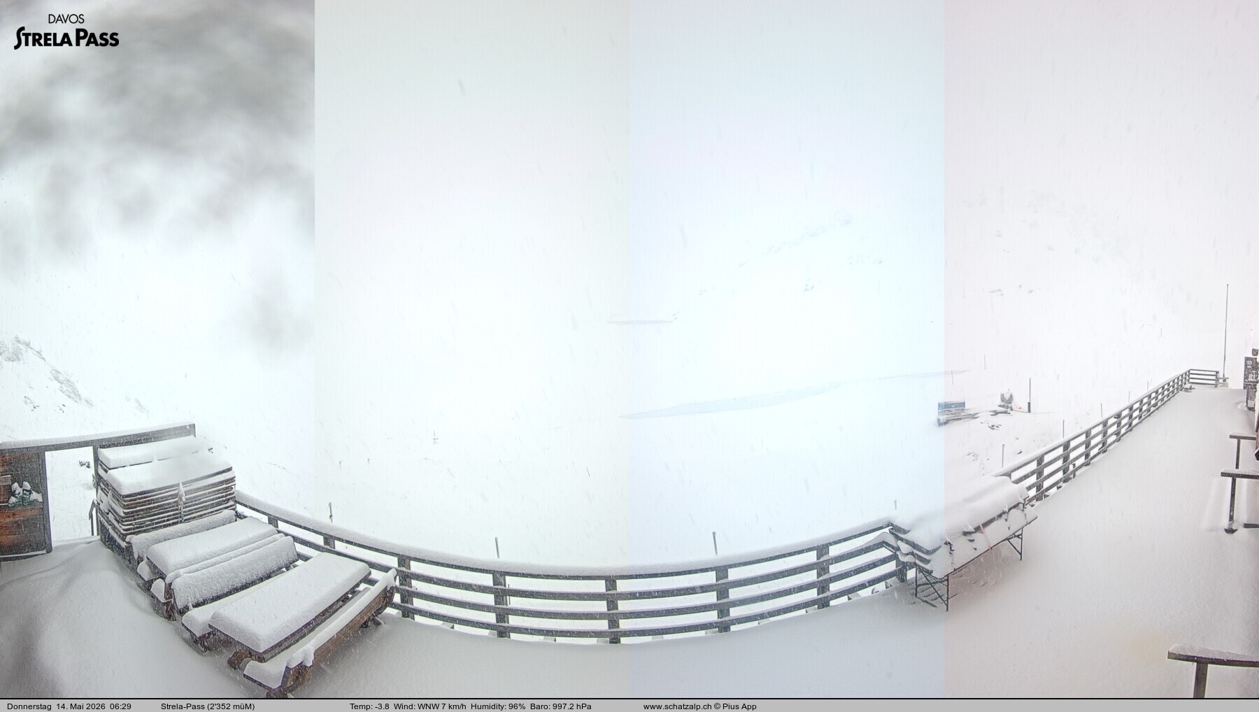 Archiv Foto Webcam Restaurant Strela Pass Schatzalp