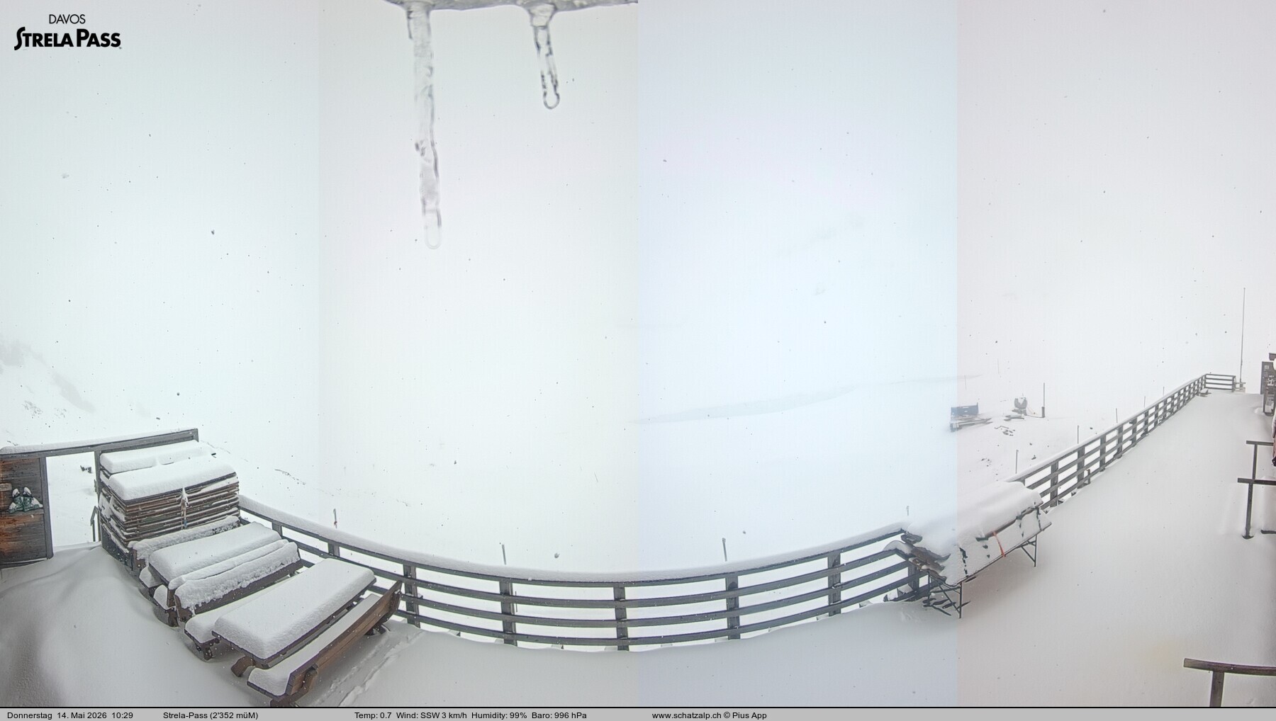 Archiv Foto Webcam Restaurant Strela Pass Schatzalp