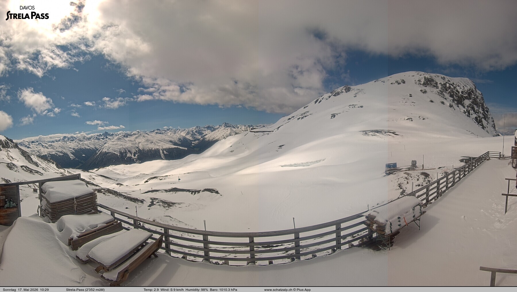 Archived image Webcam Schatzalp - Strela Pass