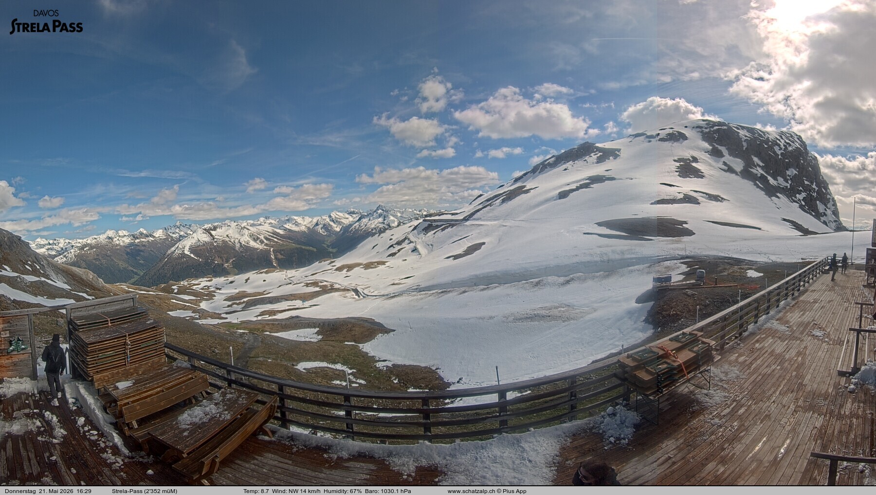 Archived image Webcam Schatzalp - Strela Pass