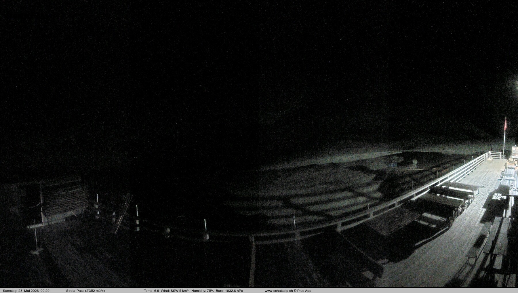 Archiv Foto Webcam Restaurant Strela Pass Schatzalp