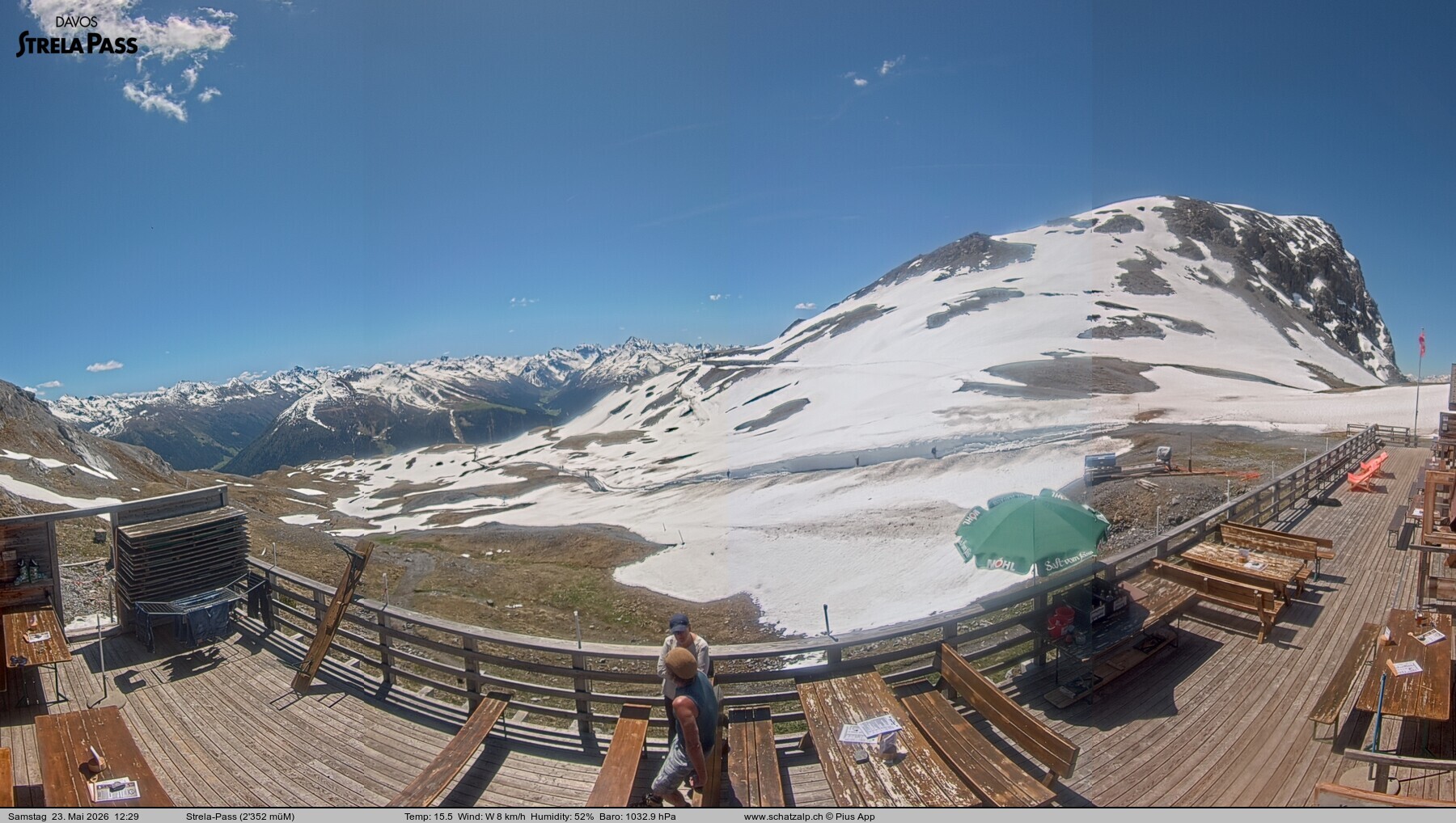 Archived image Webcam Schatzalp - Strela Pass