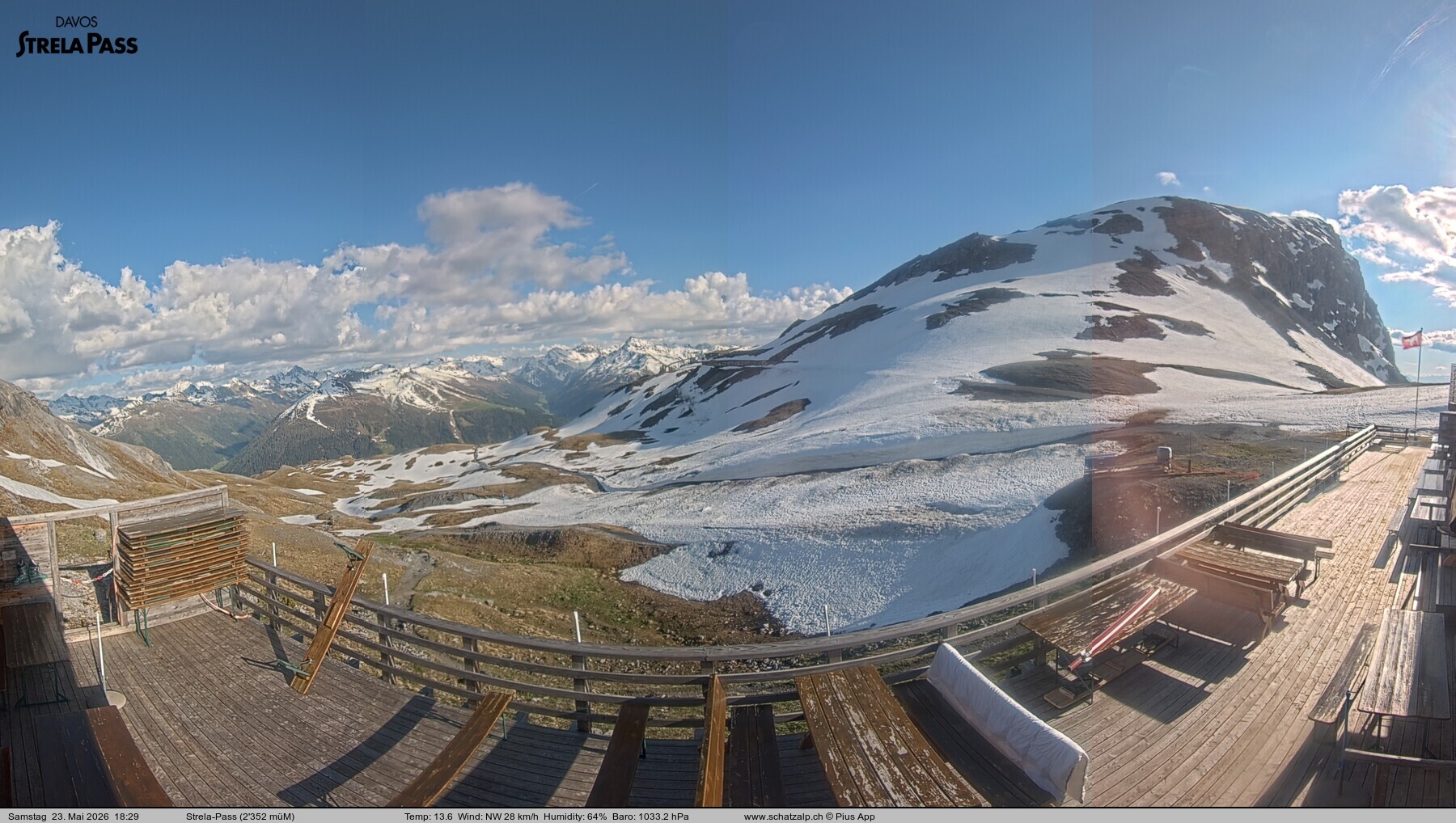 Archived image Webcam Schatzalp - Strela Pass