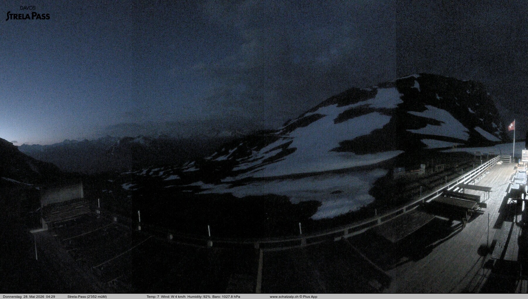 Archived image Webcam Schatzalp - Strela Pass