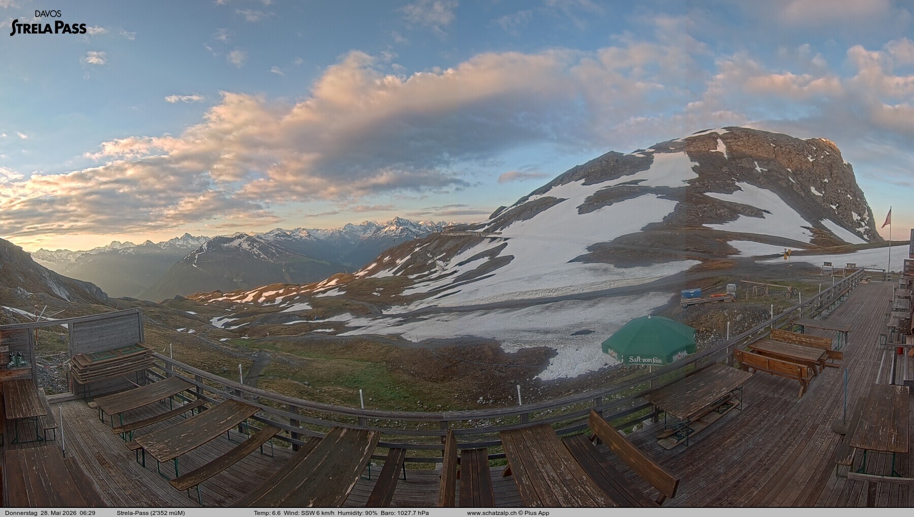 Archived image Webcam Schatzalp - Strela Pass
