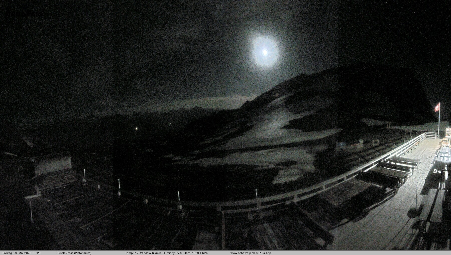Archived image Webcam Schatzalp - Strela Pass