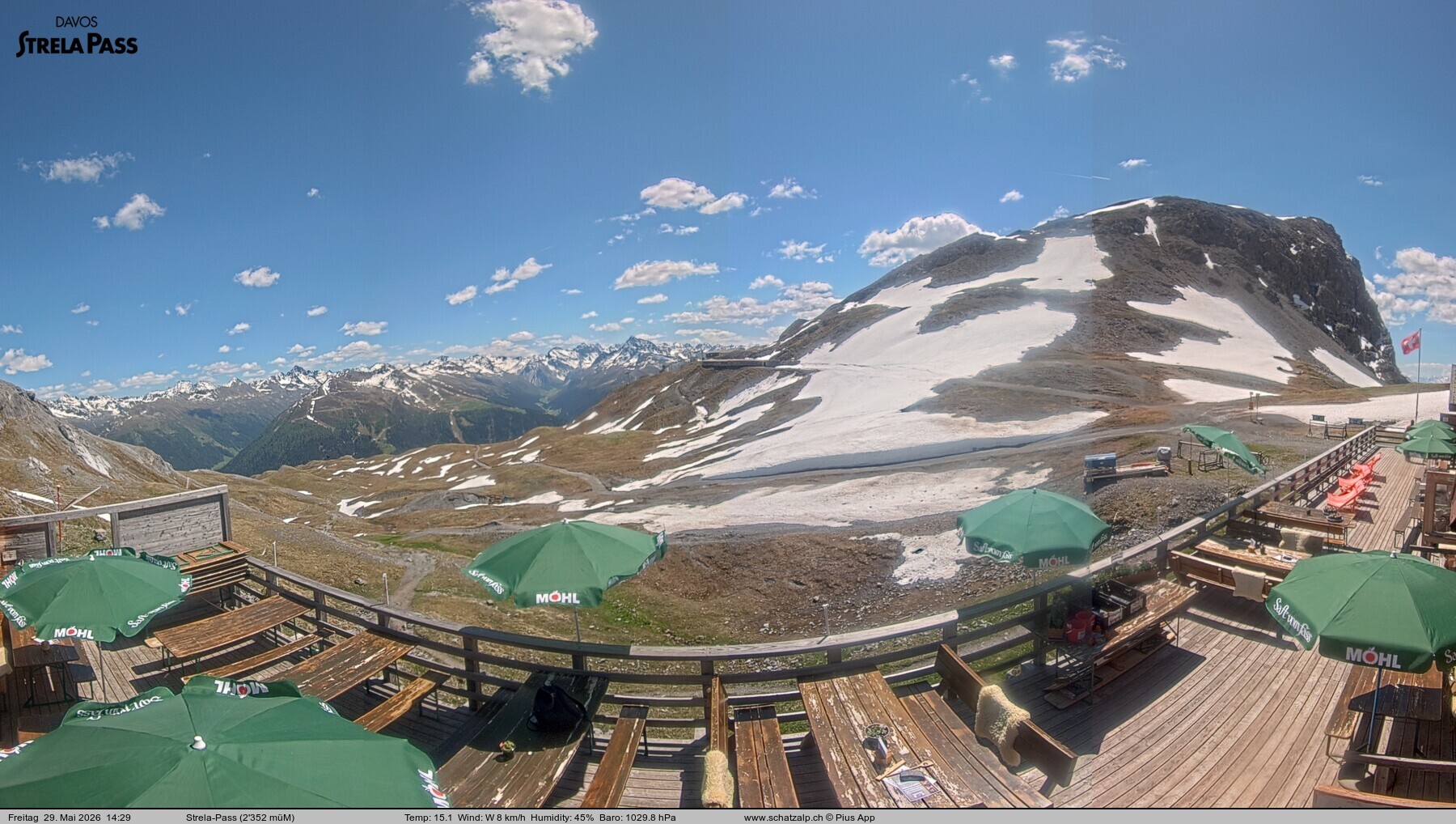 Archived image Webcam Schatzalp - Strela Pass