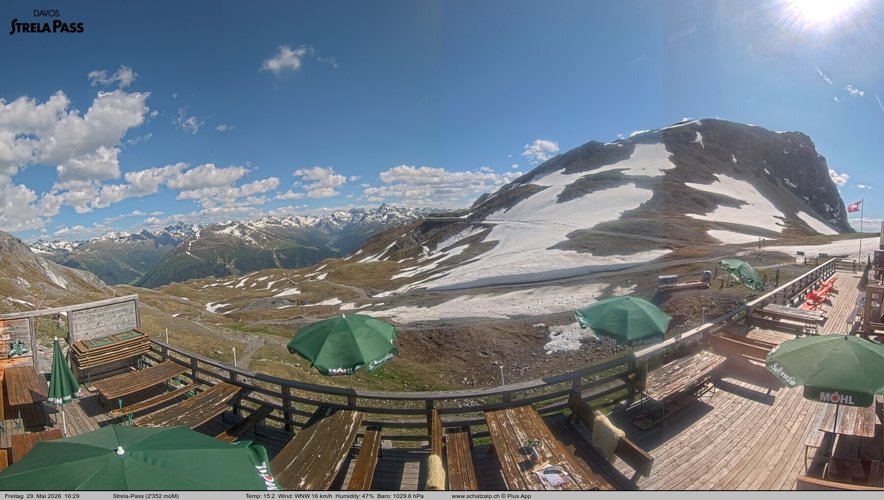 Archived image Webcam Schatzalp - Strela Pass