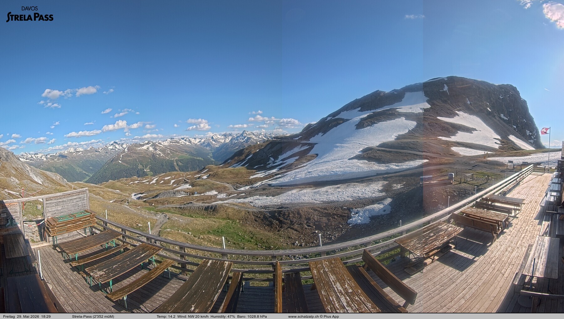 Archived image Webcam Schatzalp - Strela Pass